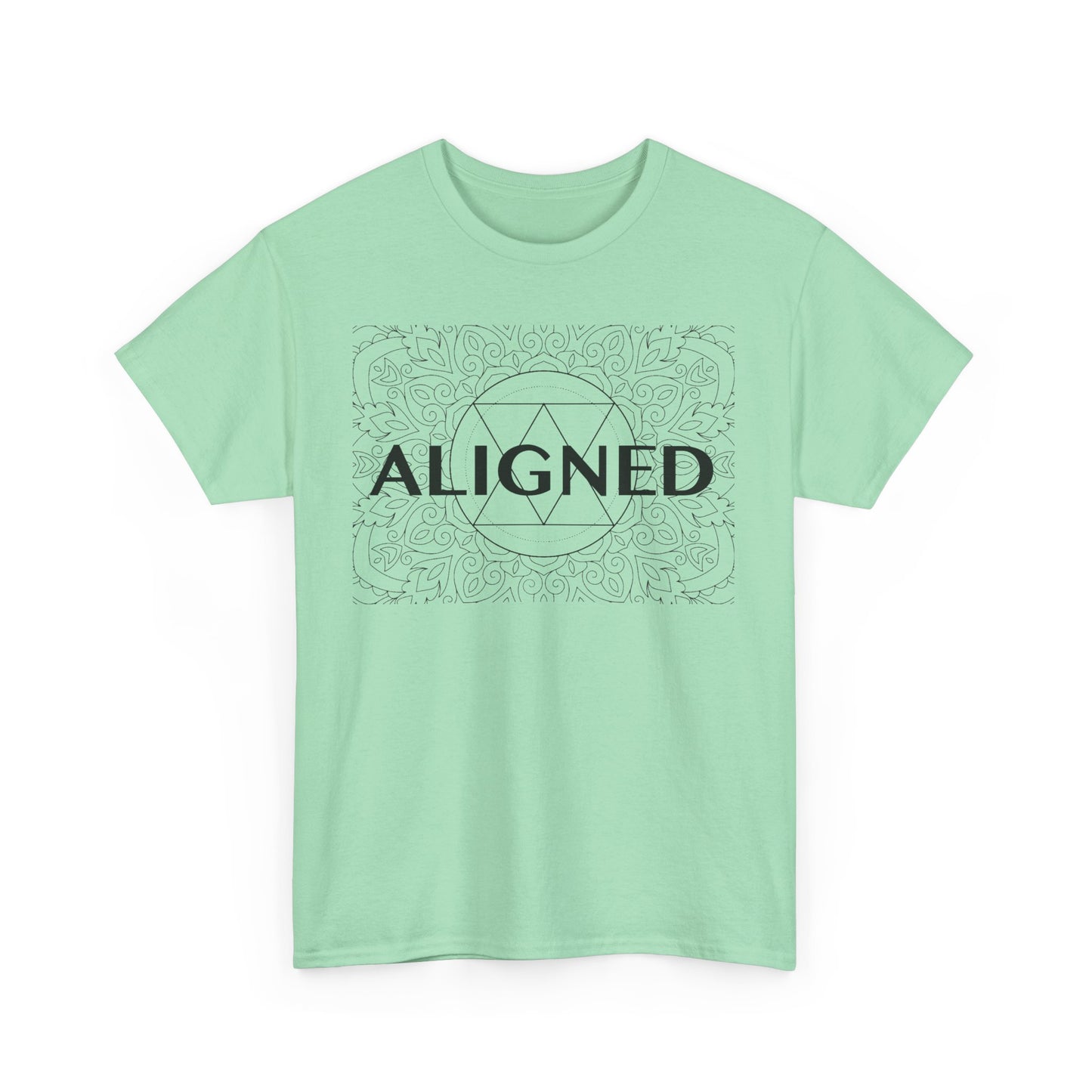 Aligned design Unisex Heavy Cotton Tee - Spiritual Graphic T-Shirt