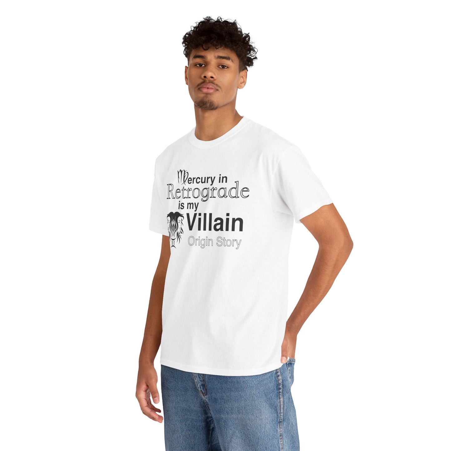Mercury in Retrograde Unisex Heavy Cotton Tee - Astrological Villain T-Shirt