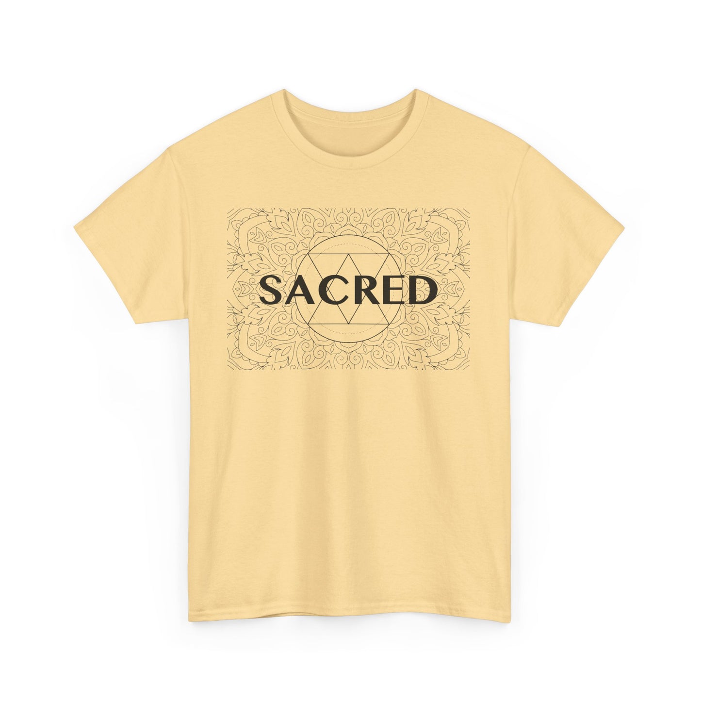 Sacred design Unisex Heavy Cotton Tee - Spiritual Graphic T-Shirt