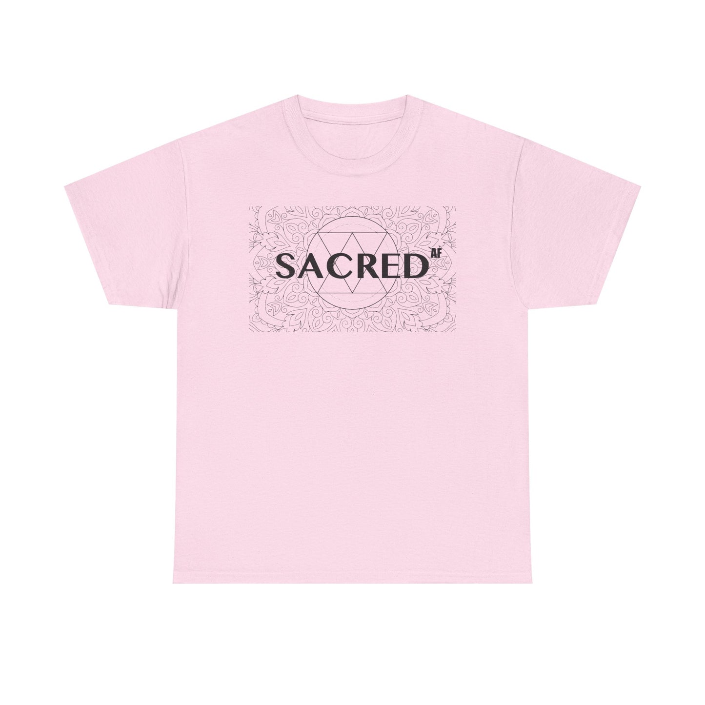 Sacred AF Unisex Heavy Cotton Tee - Spiritual Graphic T-Shirt