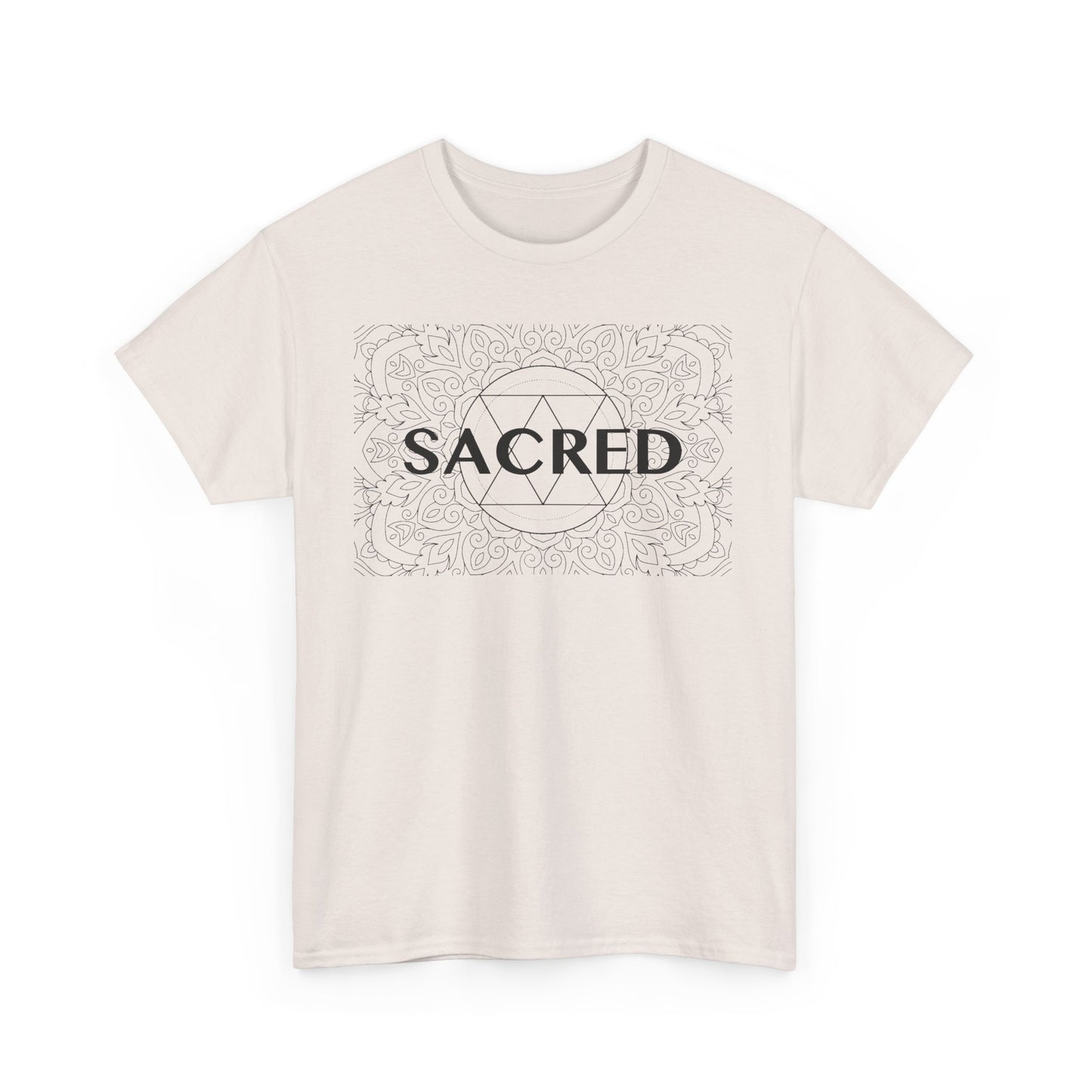 Sacred design Unisex Heavy Cotton Tee - Spiritual Graphic T-Shirt