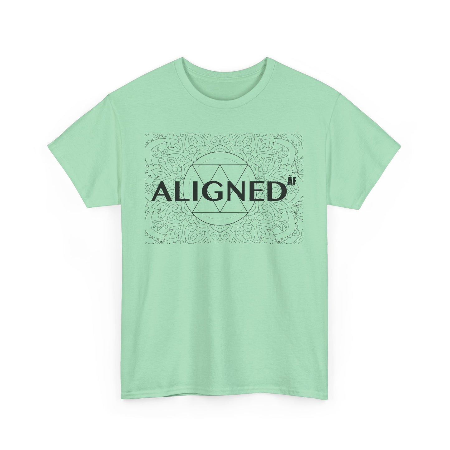 Aligned AF Unisex Heavy Cotton Tee - Spiritual Graphic T-Shirt
