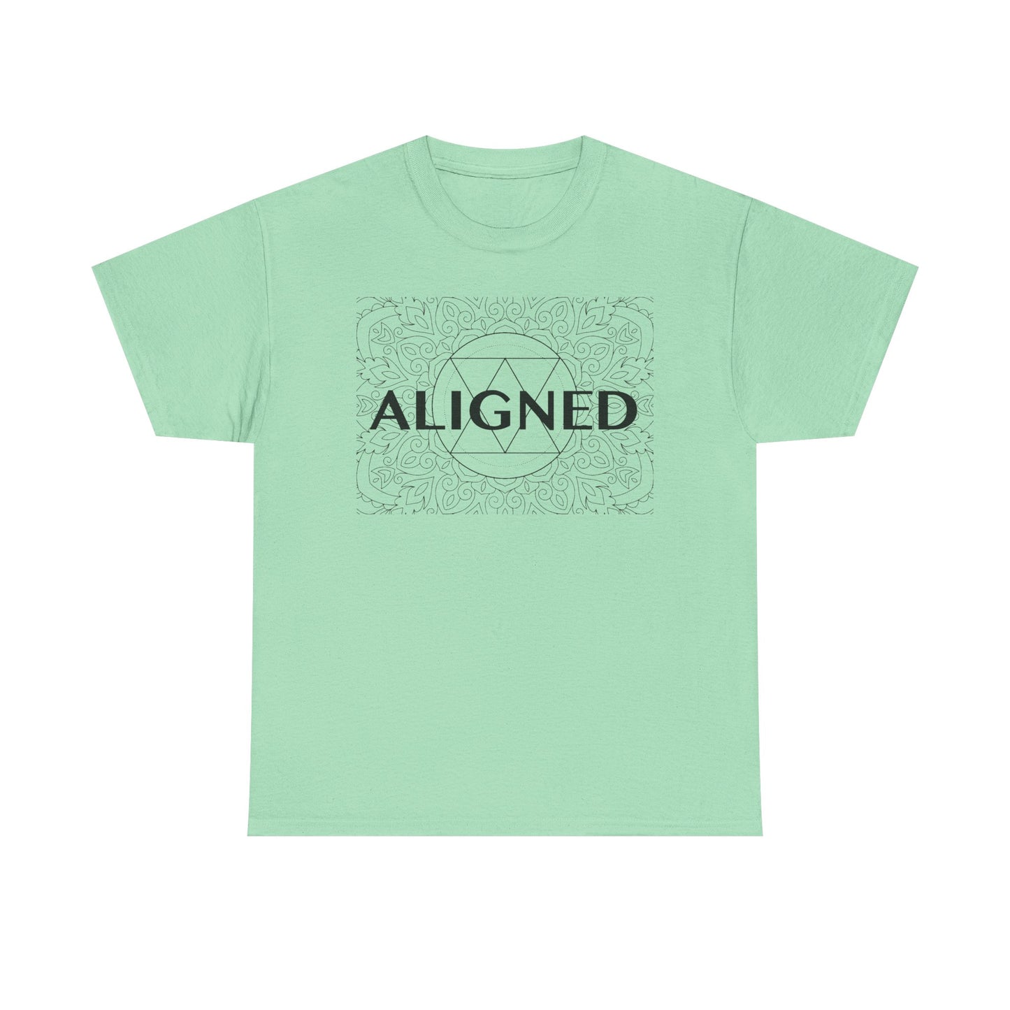 Aligned design Unisex Heavy Cotton Tee - Spiritual Graphic T-Shirt