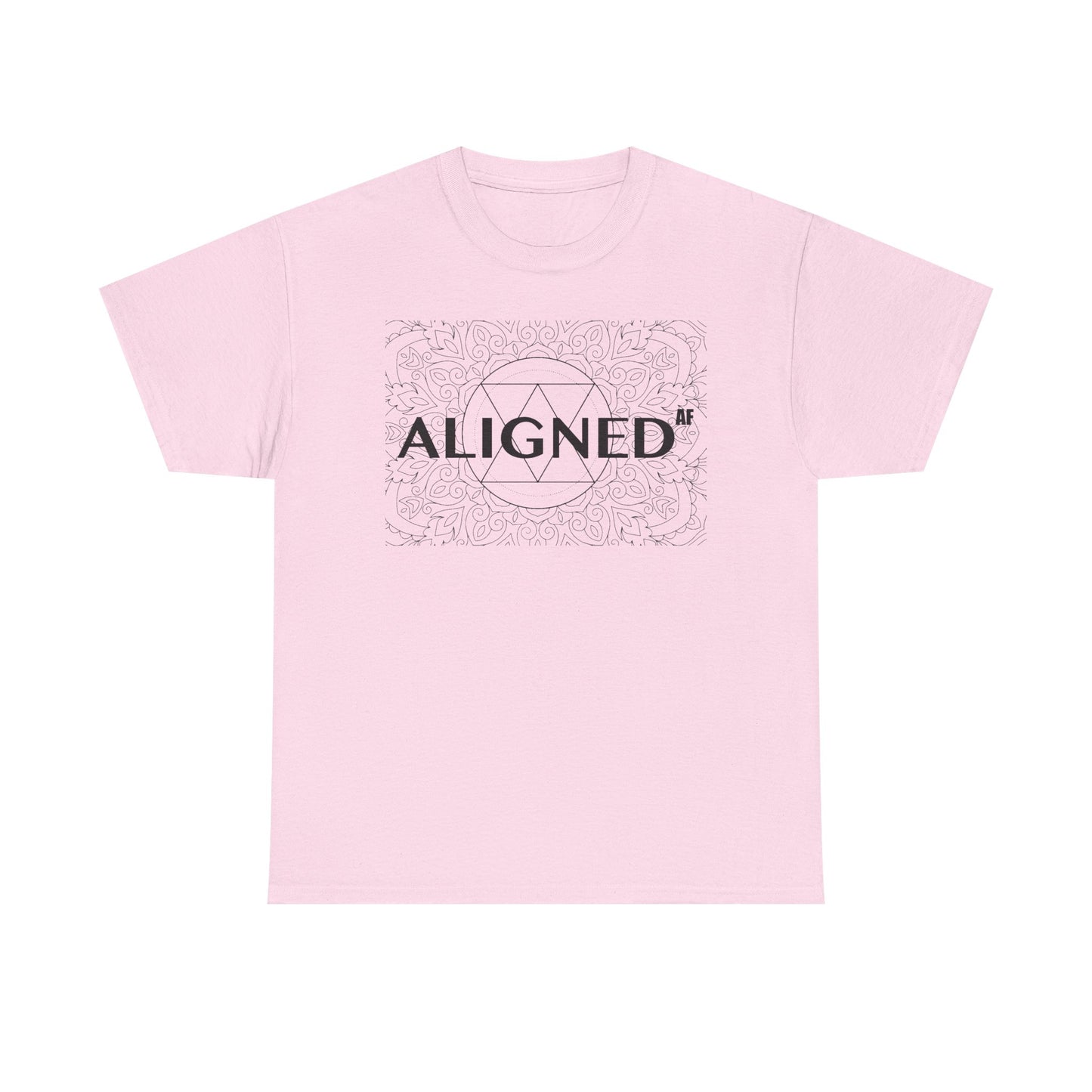 Aligned AF Unisex Heavy Cotton Tee - Spiritual Graphic T-Shirt