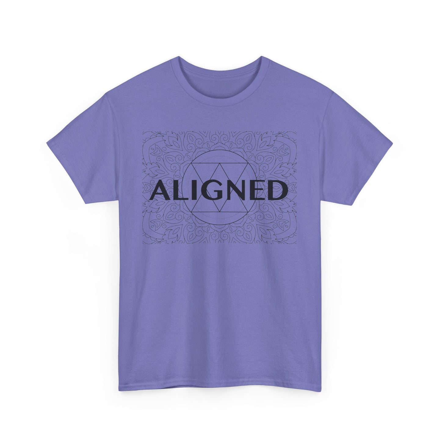 Aligned design Unisex Heavy Cotton Tee - Spiritual Graphic T-Shirt