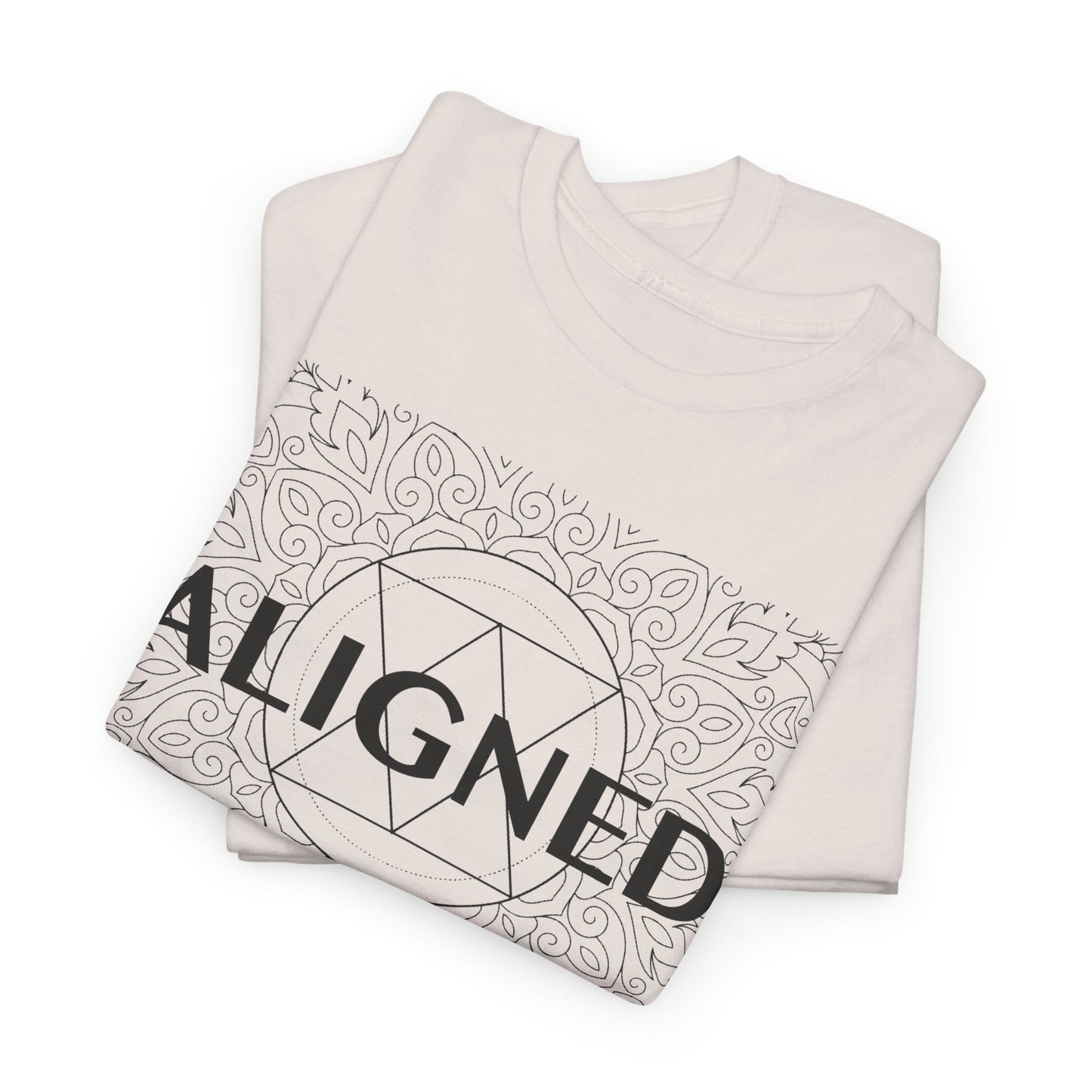 Aligned design Unisex Heavy Cotton Tee - Spiritual Graphic T-Shirt