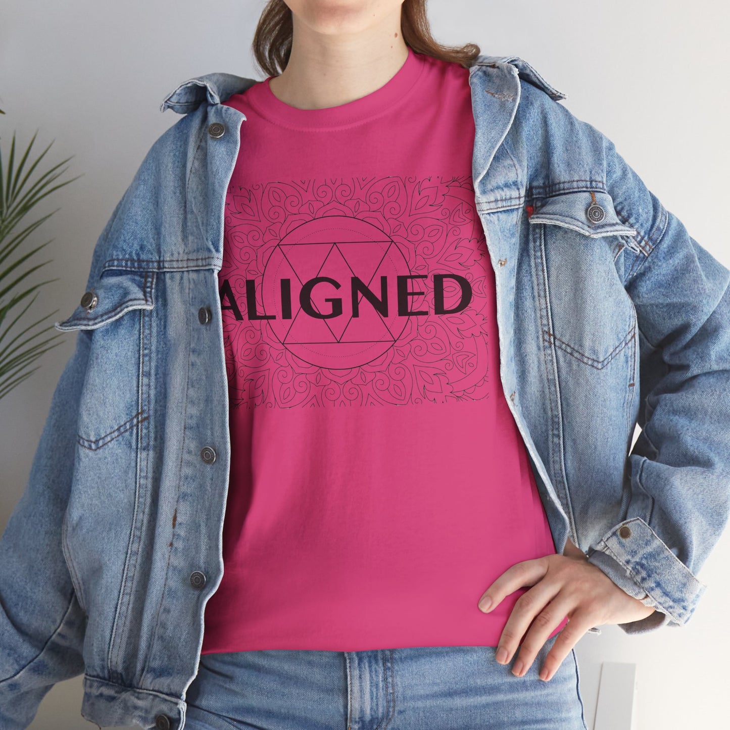 Aligned design Unisex Heavy Cotton Tee - Spiritual Graphic T-Shirt