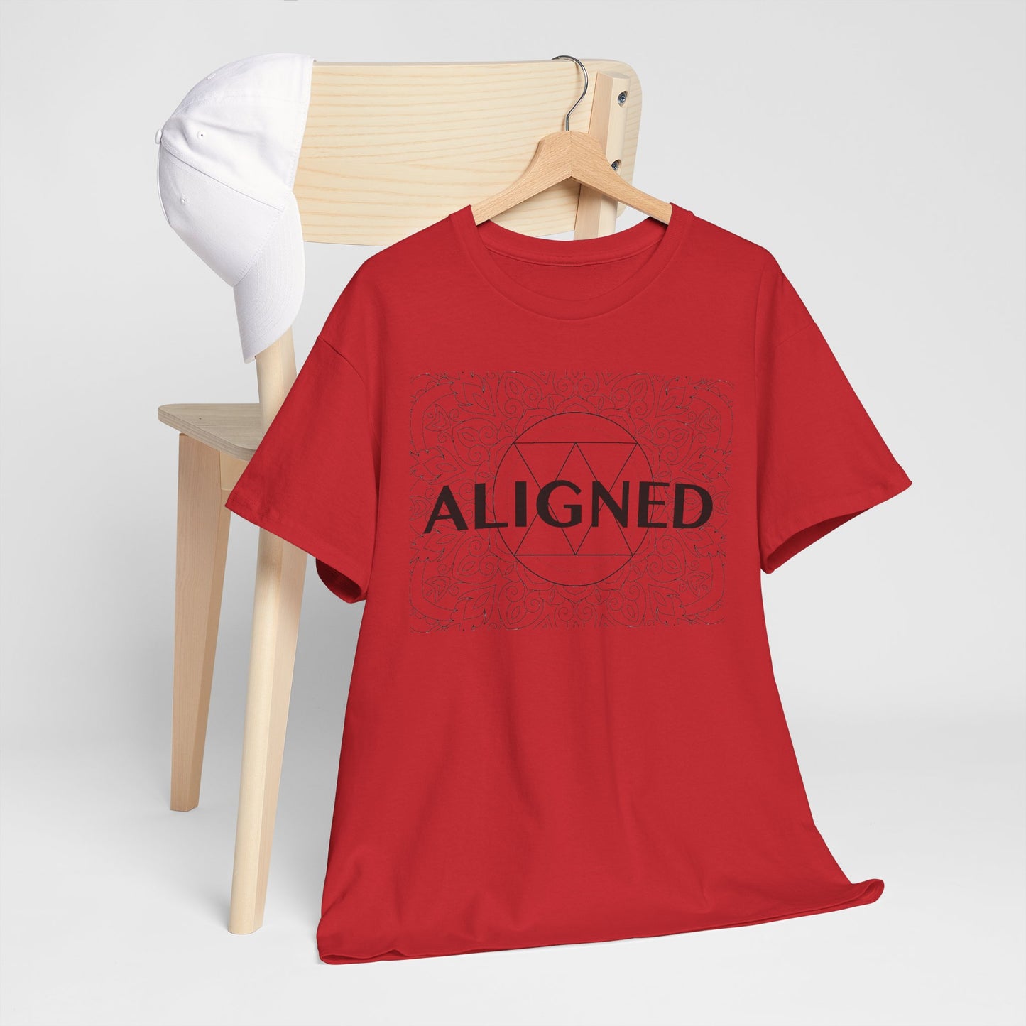 Aligned design Unisex Heavy Cotton Tee - Spiritual Graphic T-Shirt