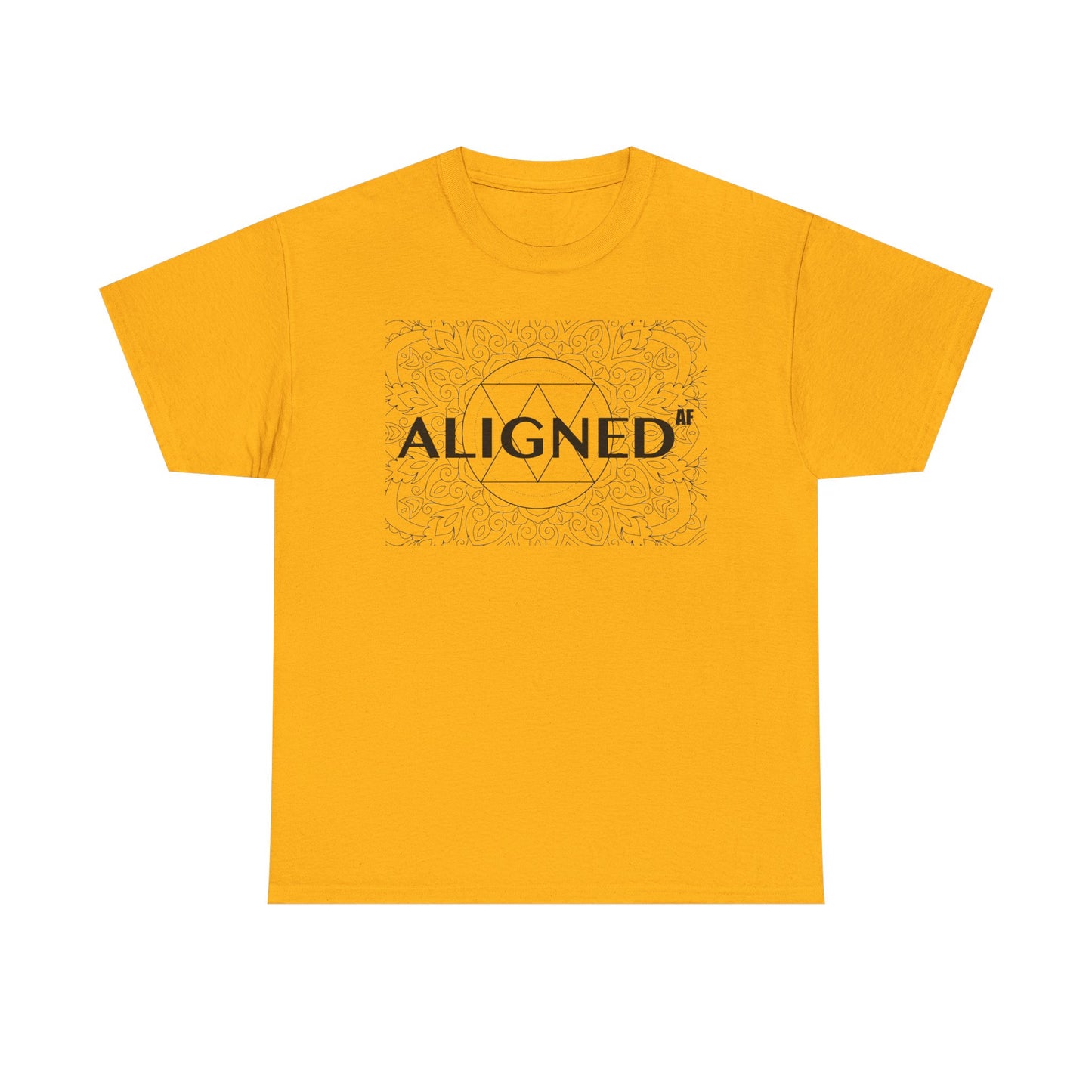 Aligned AF Unisex Heavy Cotton Tee - Spiritual Graphic T-Shirt