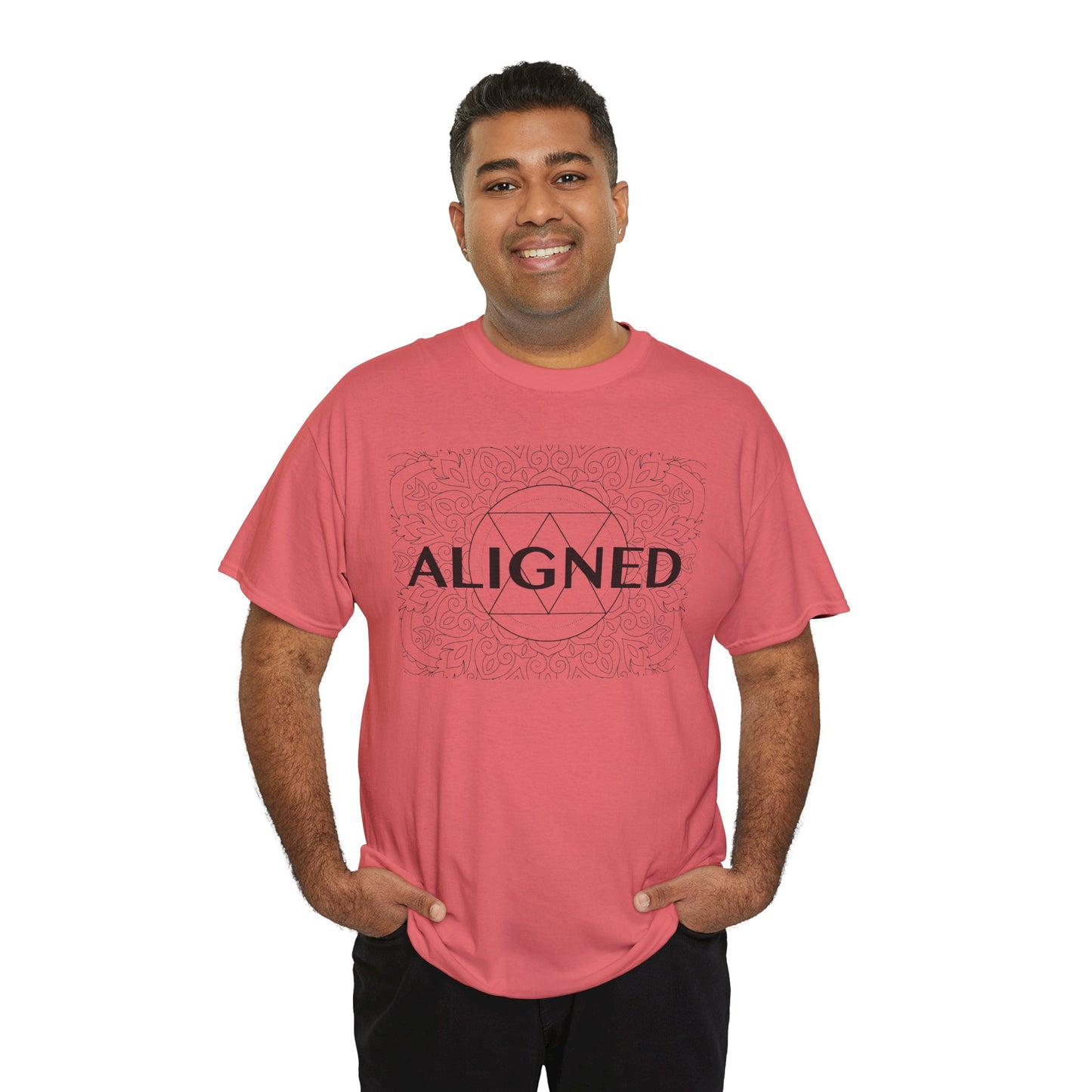 Aligned design Unisex Heavy Cotton Tee - Spiritual Graphic T-Shirt