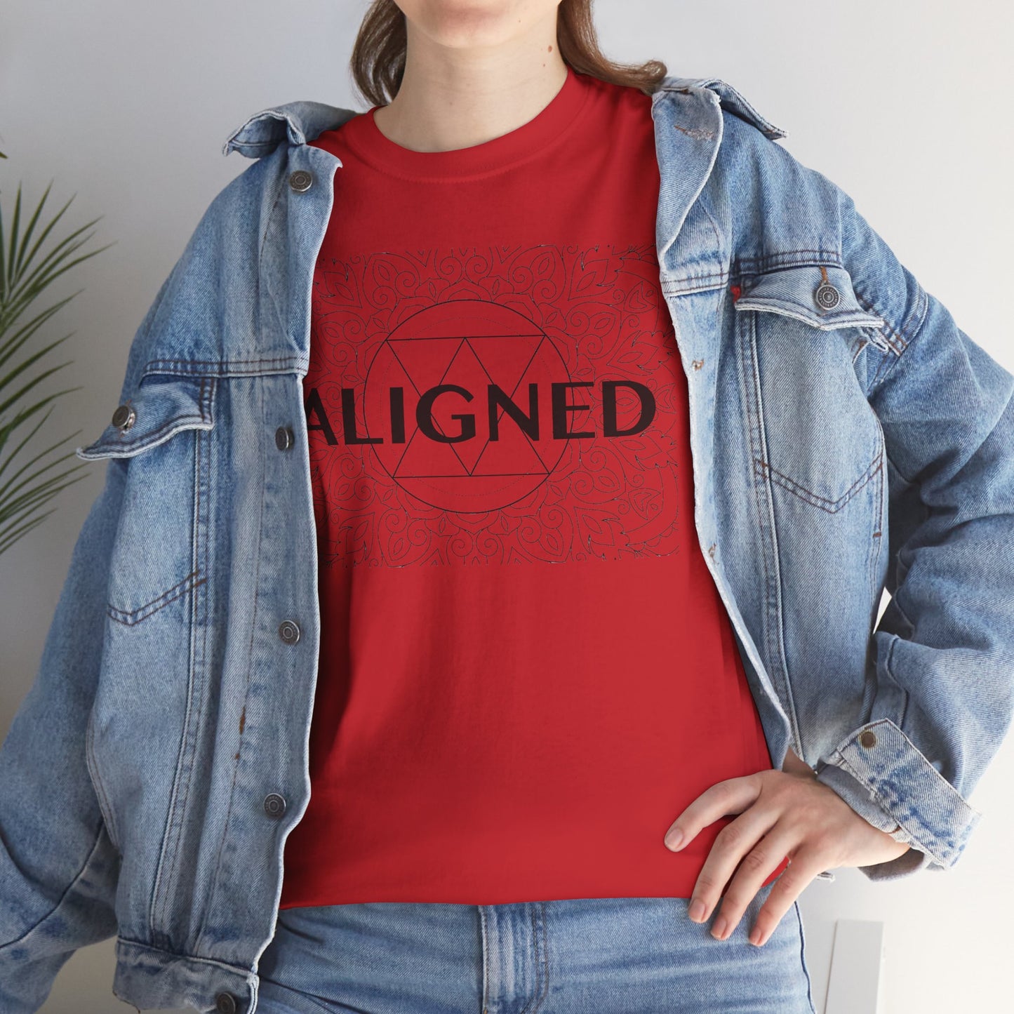 Aligned design Unisex Heavy Cotton Tee - Spiritual Graphic T-Shirt