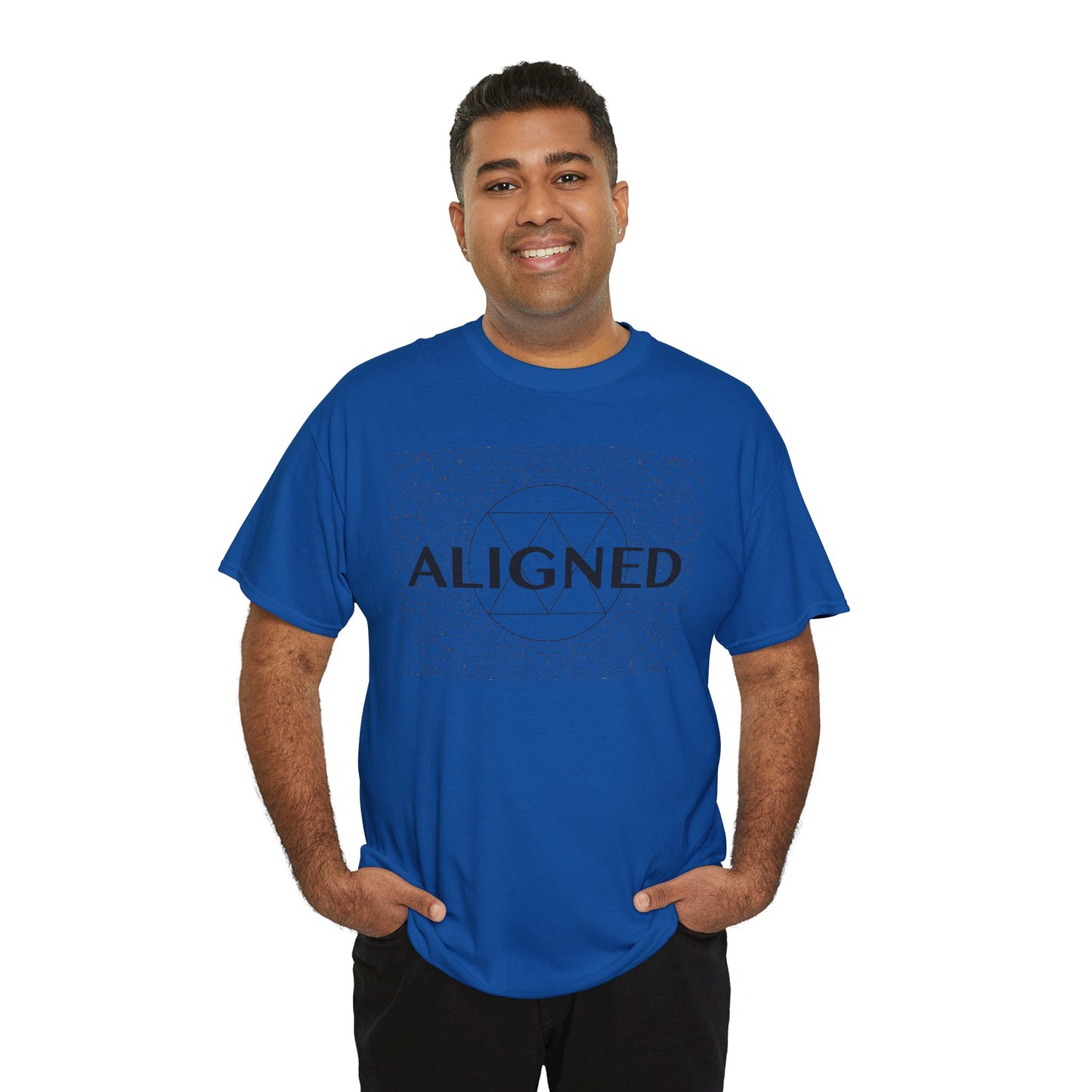 Aligned design Unisex Heavy Cotton Tee - Spiritual Graphic T-Shirt