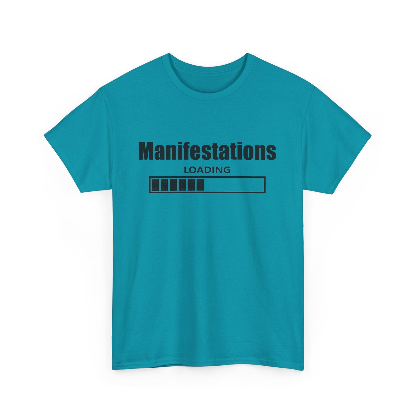 Manifestations Loading Unisex Heavy Cotton Tee - Positive Vibes T-Shirt for Self-Improvement