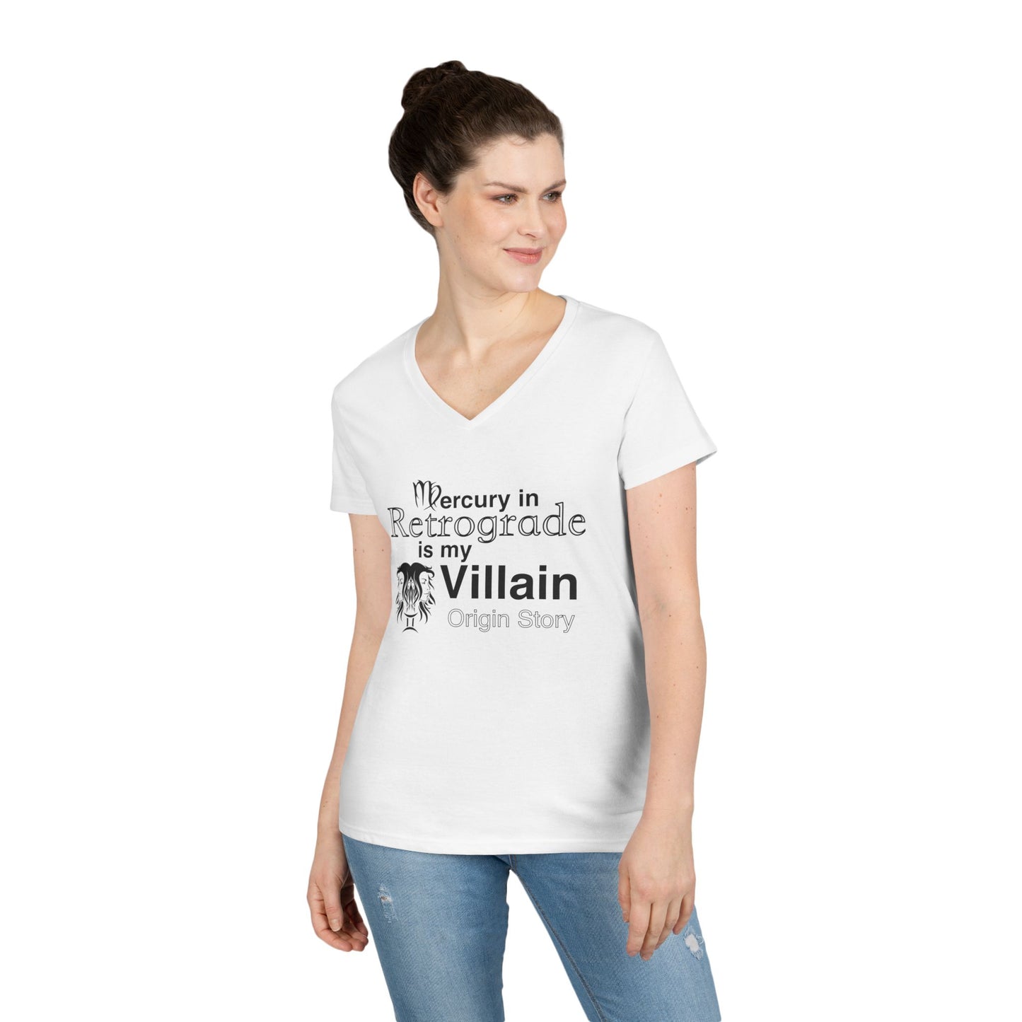 Mercury Retrograde Villain V-Neck T-Shirt for Astrology Lovers