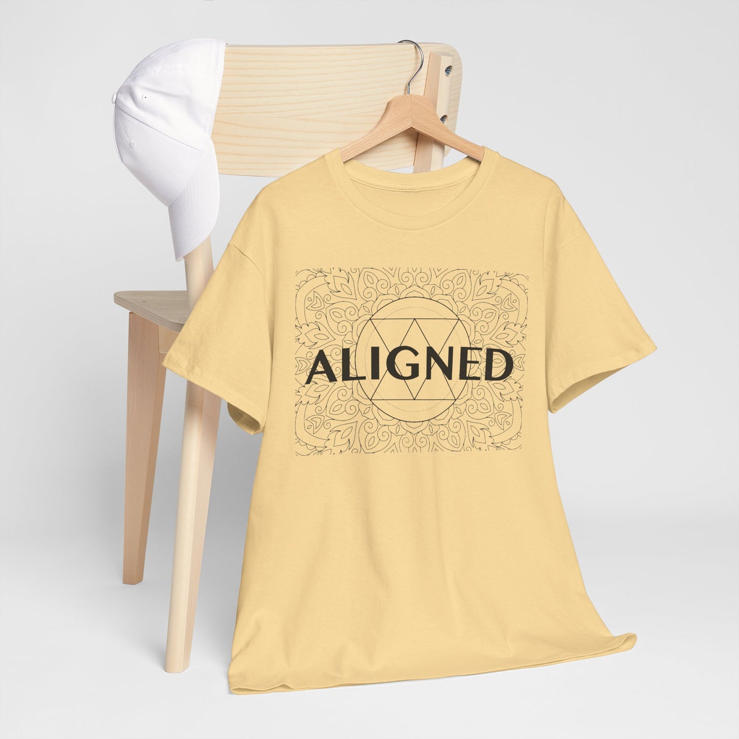 Aligned design Unisex Heavy Cotton Tee - Spiritual Graphic T-Shirt