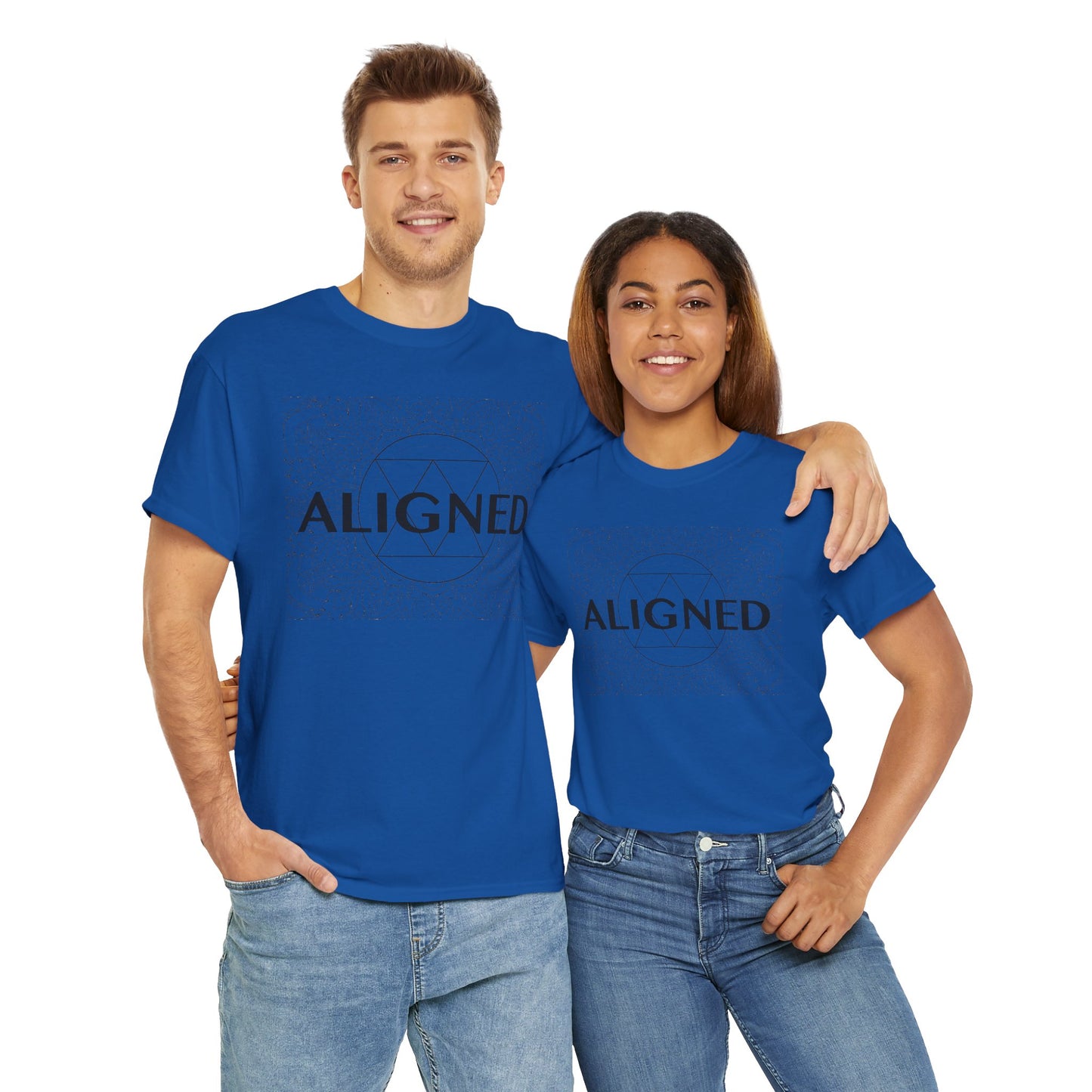 Aligned design Unisex Heavy Cotton Tee - Spiritual Graphic T-Shirt