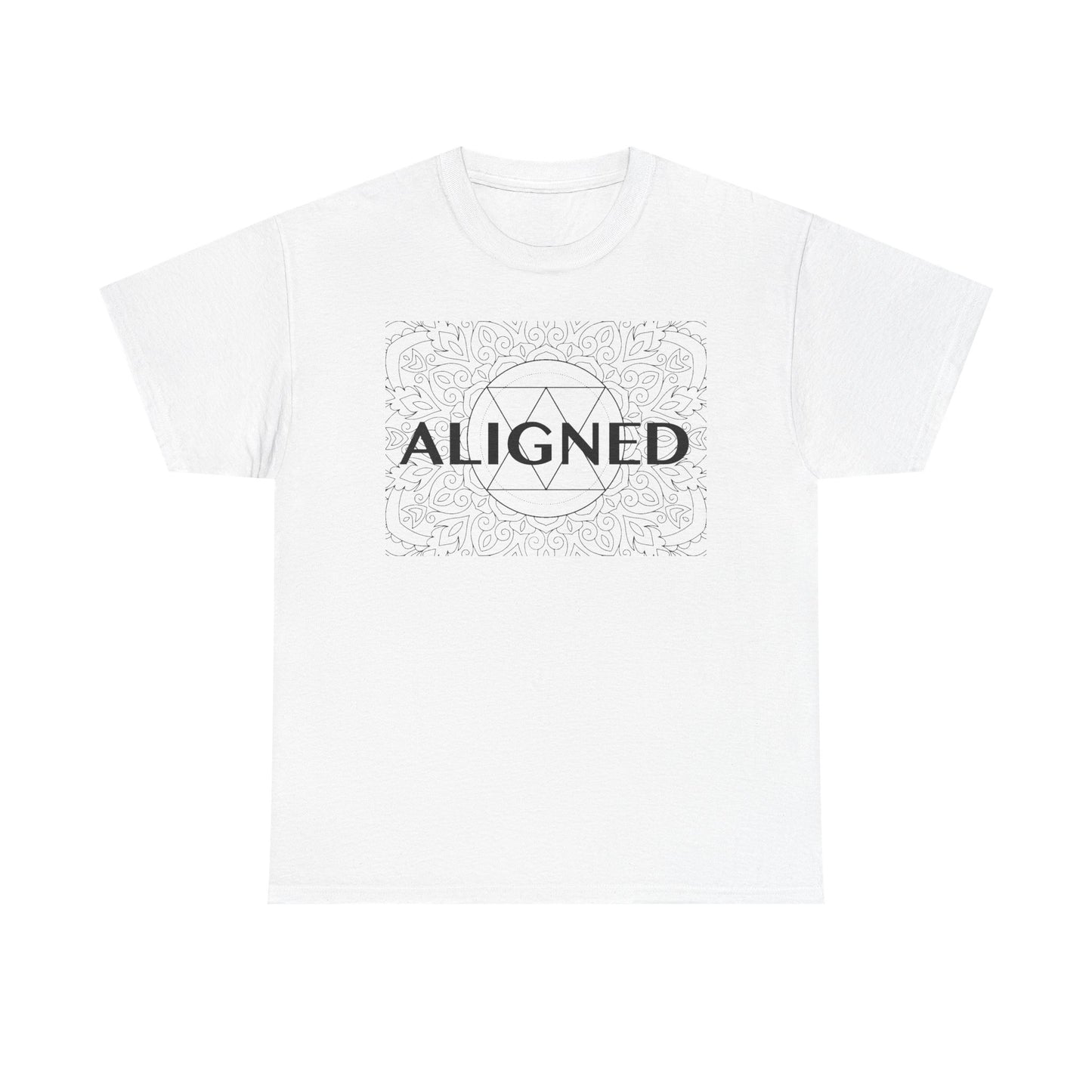 Aligned design Unisex Heavy Cotton Tee - Spiritual Graphic T-Shirt