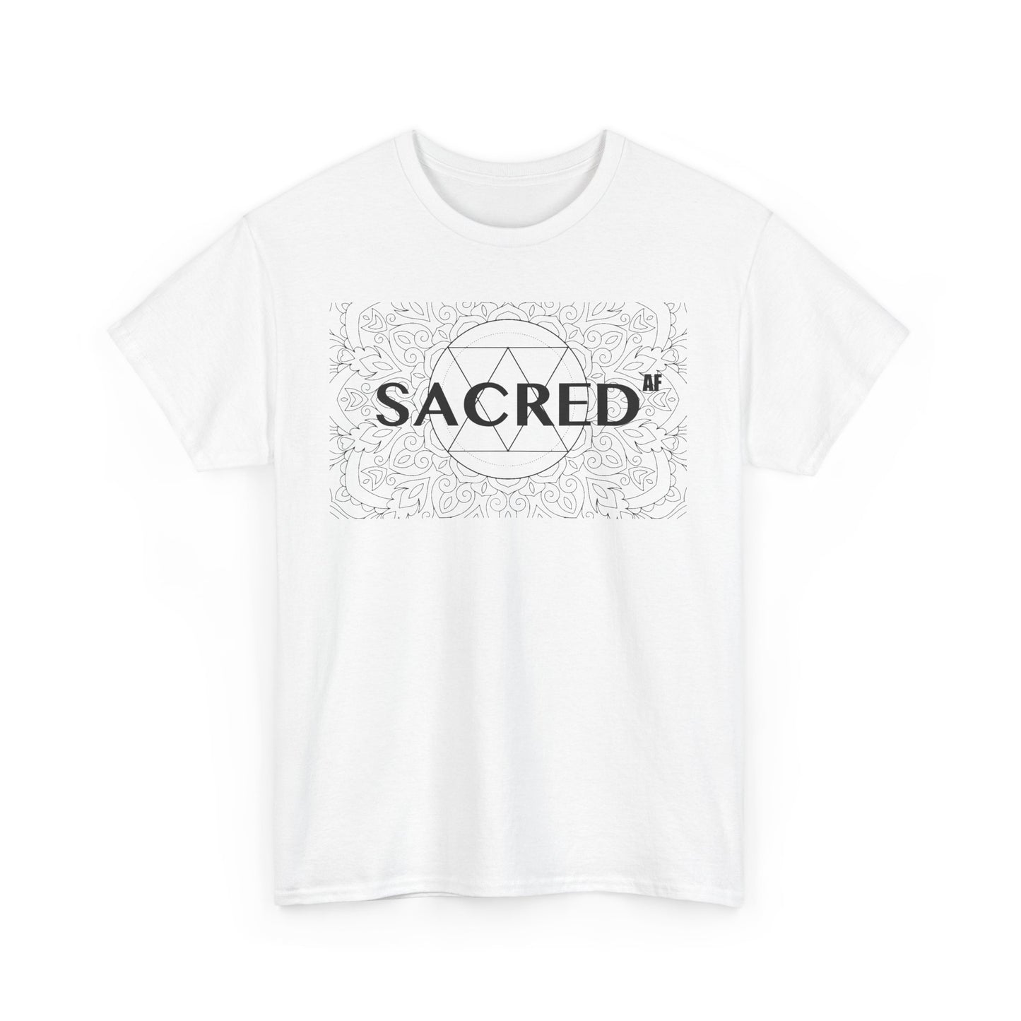 Sacred AF Unisex Heavy Cotton Tee - Spiritual Graphic T-Shirt