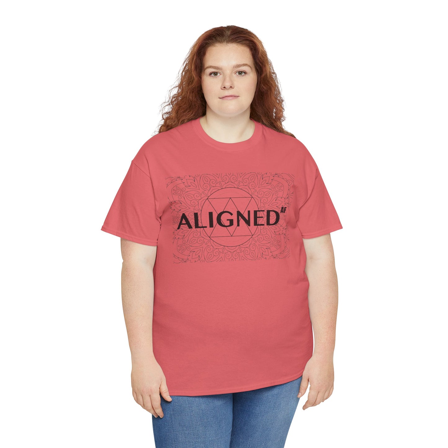 Aligned AF Unisex Heavy Cotton Tee - Spiritual Graphic T-Shirt