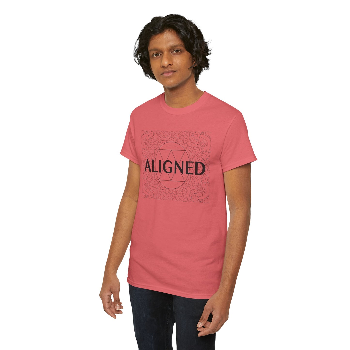 Aligned design Unisex Heavy Cotton Tee - Spiritual Graphic T-Shirt