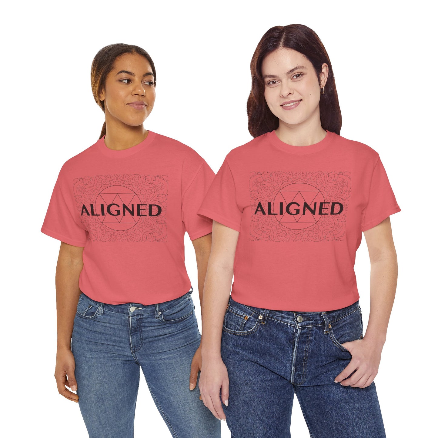 Aligned design Unisex Heavy Cotton Tee - Spiritual Graphic T-Shirt