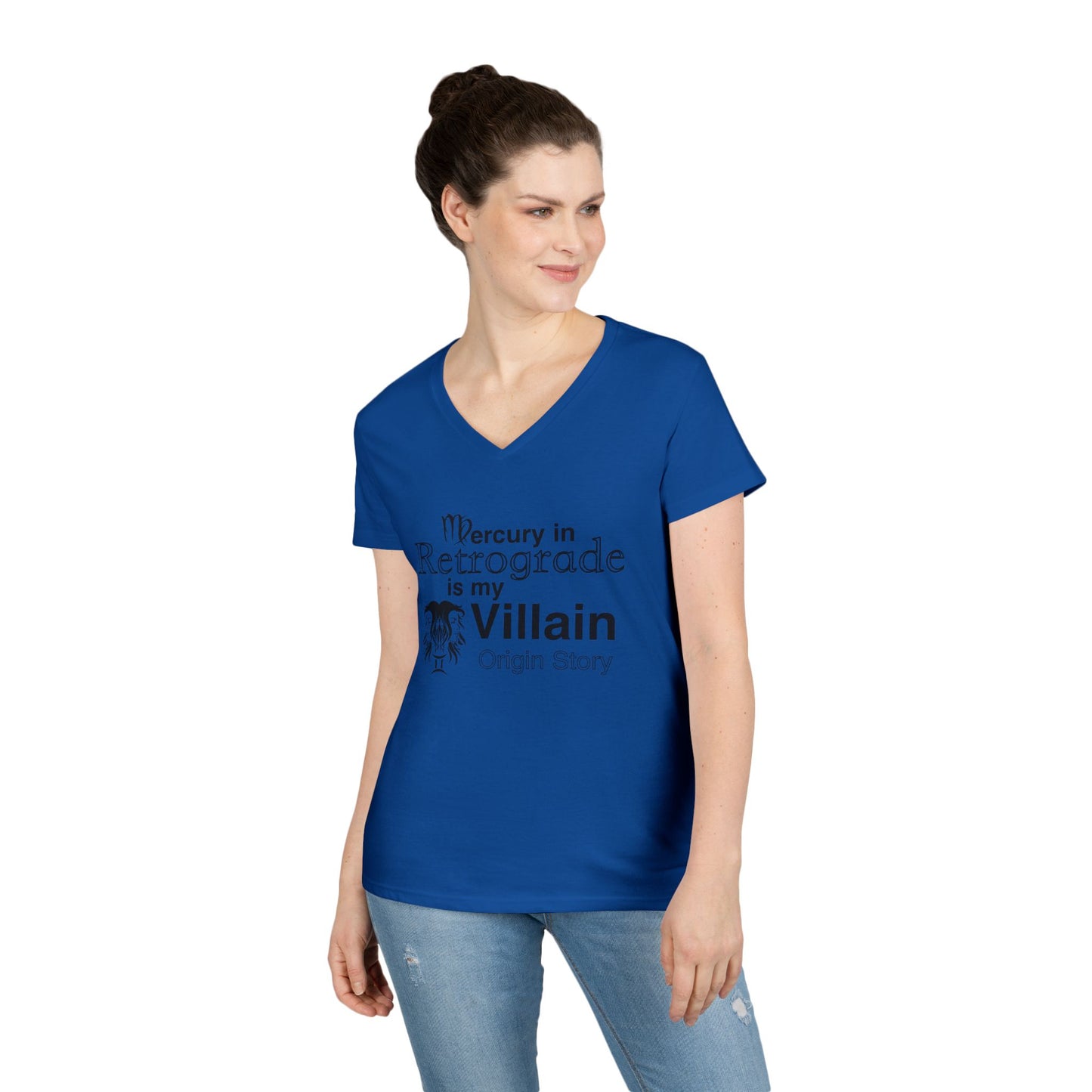Mercury Retrograde Villain V-Neck T-Shirt for Astrology Lovers