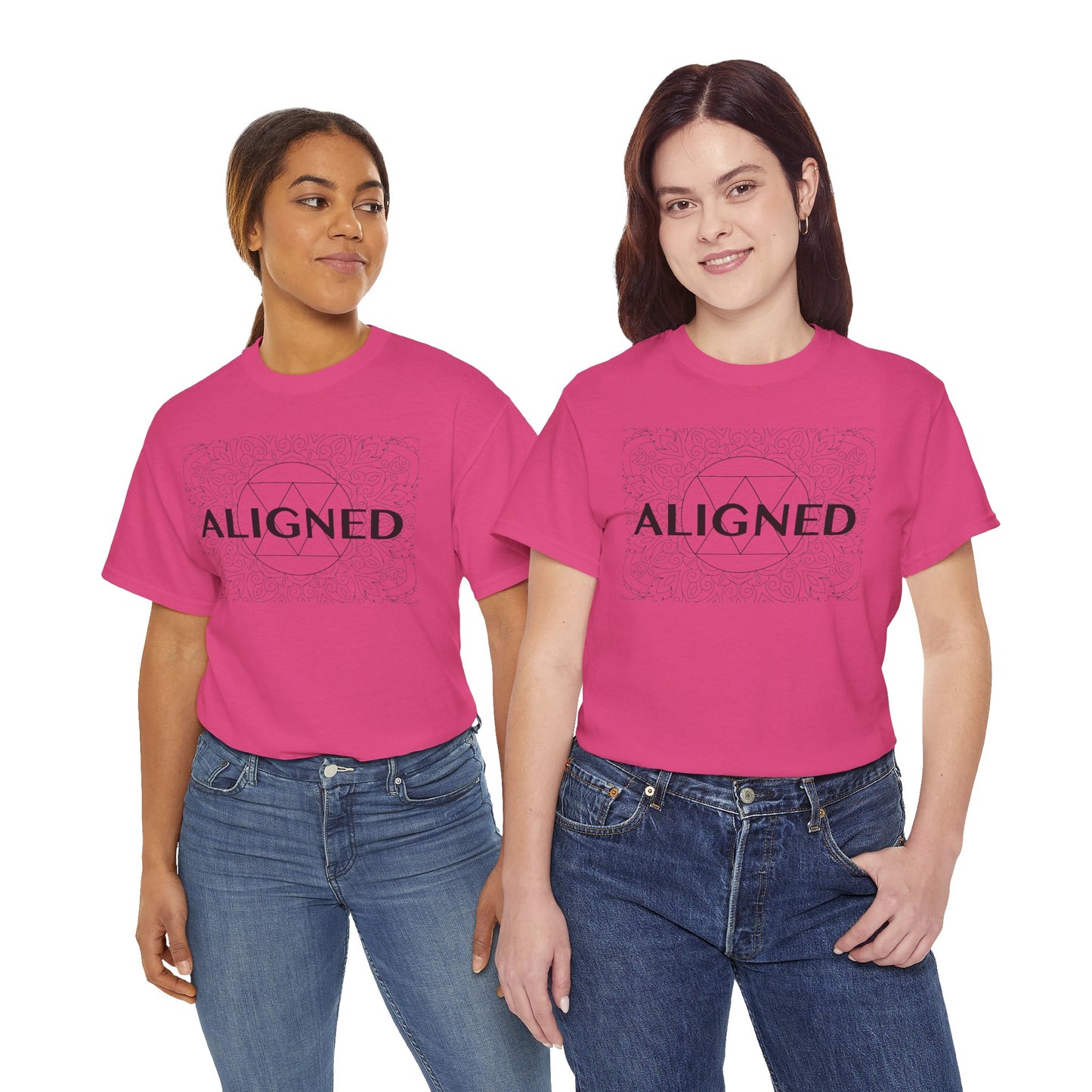 Aligned design Unisex Heavy Cotton Tee - Spiritual Graphic T-Shirt