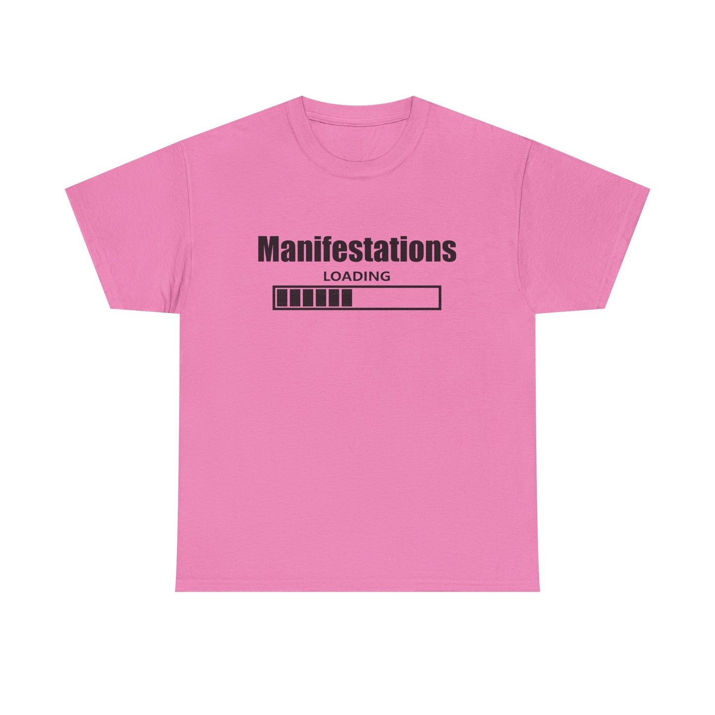Manifestations Loading Unisex Heavy Cotton Tee - Positive Vibes T-Shirt for Self-Improvement