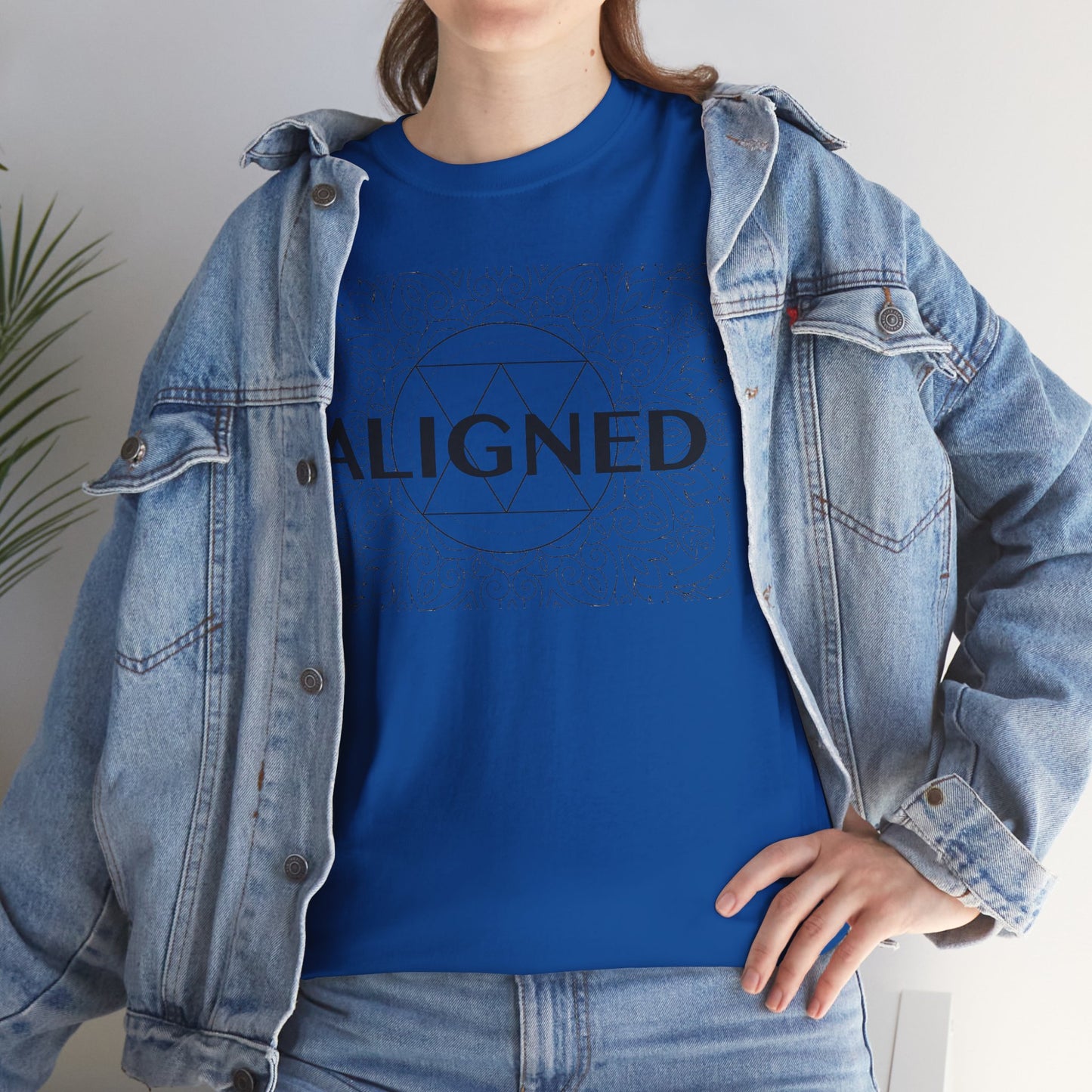 Aligned design Unisex Heavy Cotton Tee - Spiritual Graphic T-Shirt