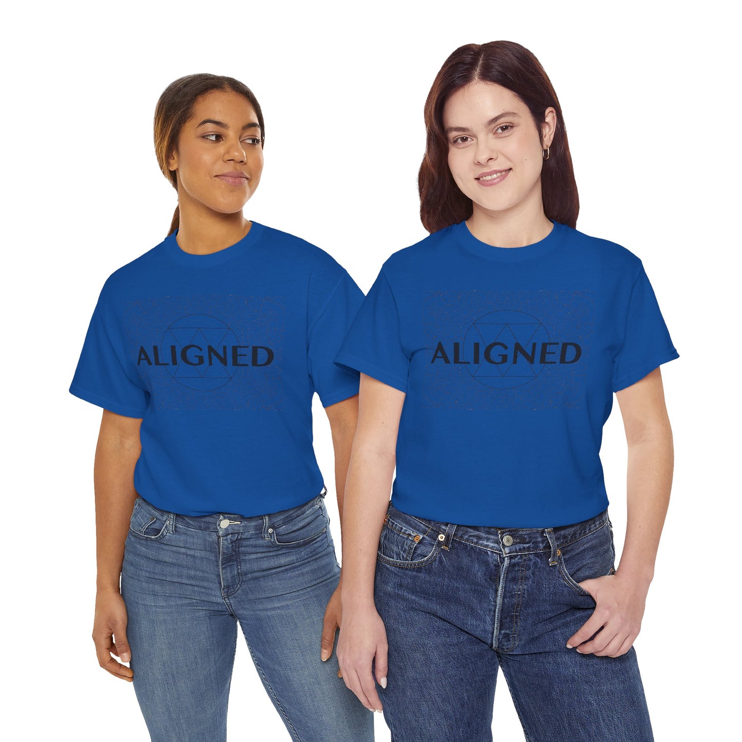 Aligned design Unisex Heavy Cotton Tee - Spiritual Graphic T-Shirt