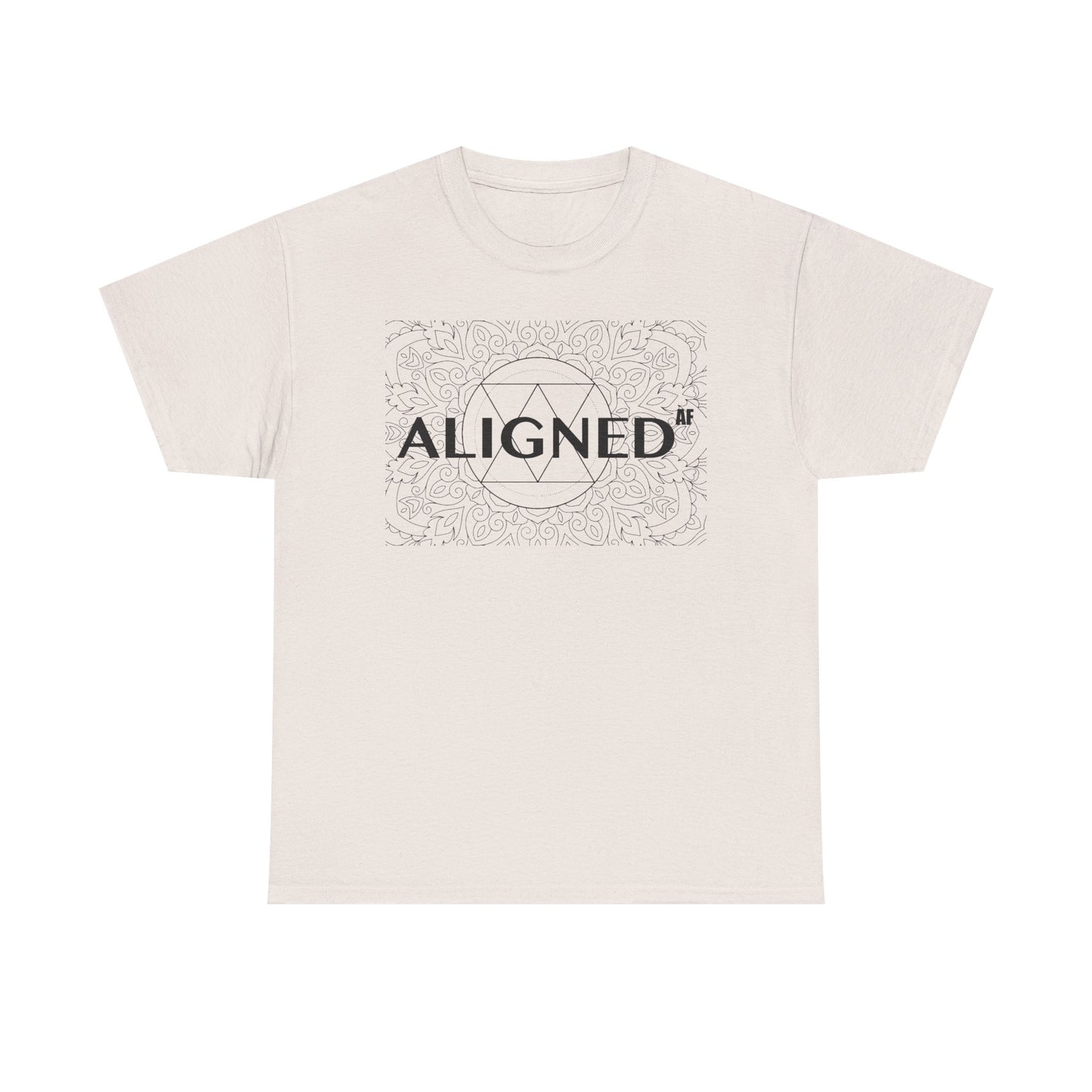 Aligned AF Unisex Heavy Cotton Tee - Spiritual Graphic T-Shirt