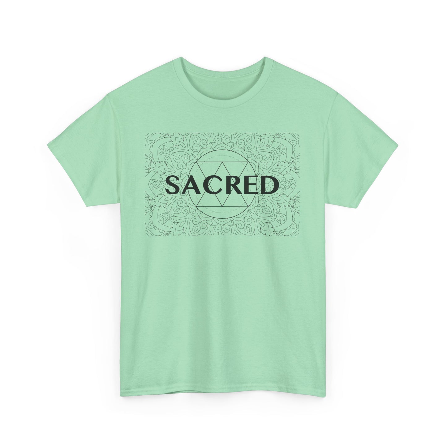 Sacred design Unisex Heavy Cotton Tee - Spiritual Graphic T-Shirt