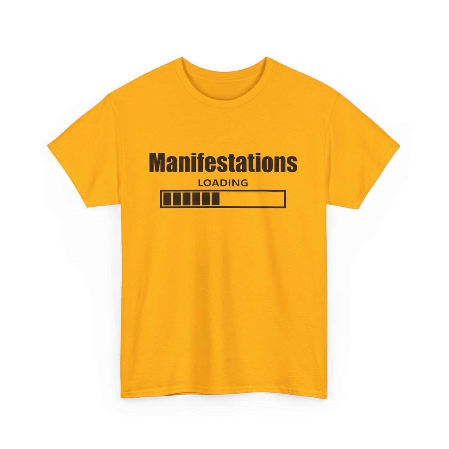 Manifestations Loading Unisex Heavy Cotton Tee - Positive Vibes T-Shirt for Self-Improvement
