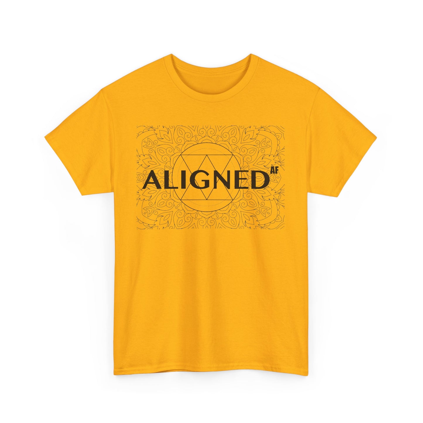 Aligned AF Unisex Heavy Cotton Tee - Spiritual Graphic T-Shirt