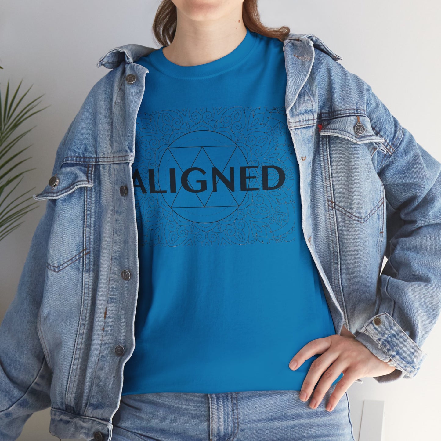 Aligned design Unisex Heavy Cotton Tee - Spiritual Graphic T-Shirt