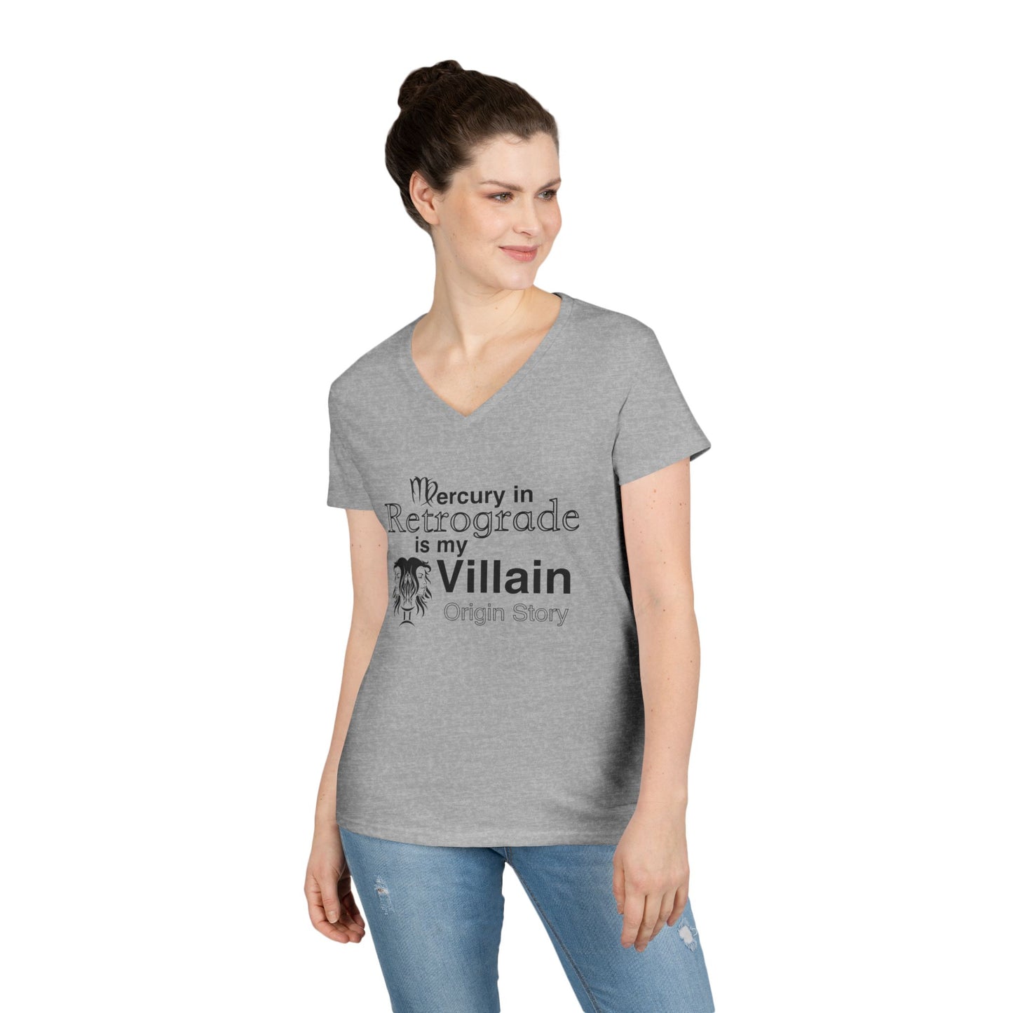 Mercury Retrograde Villain V-Neck T-Shirt for Astrology Lovers