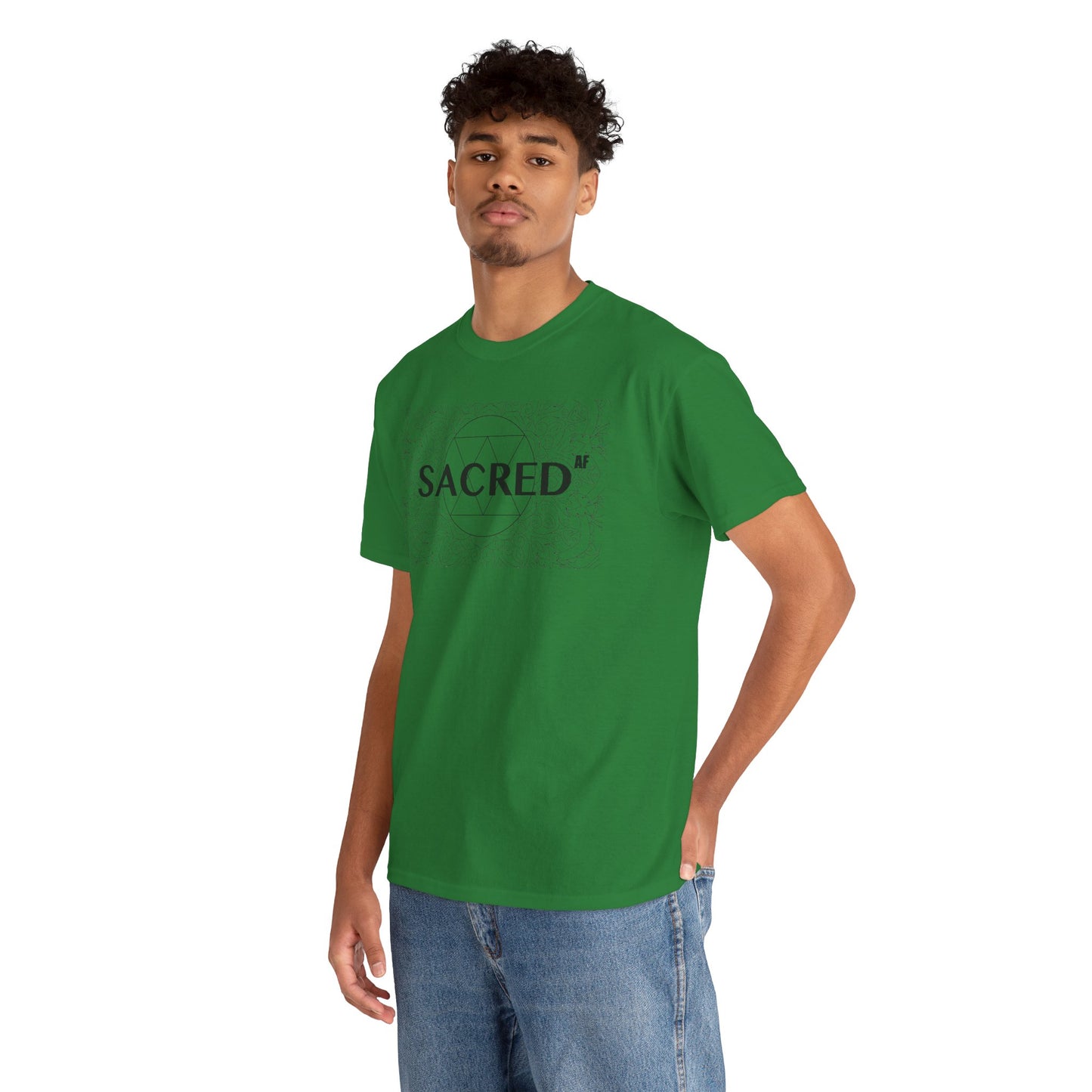 Sacred AF Unisex Heavy Cotton Tee - Spiritual Graphic T-Shirt