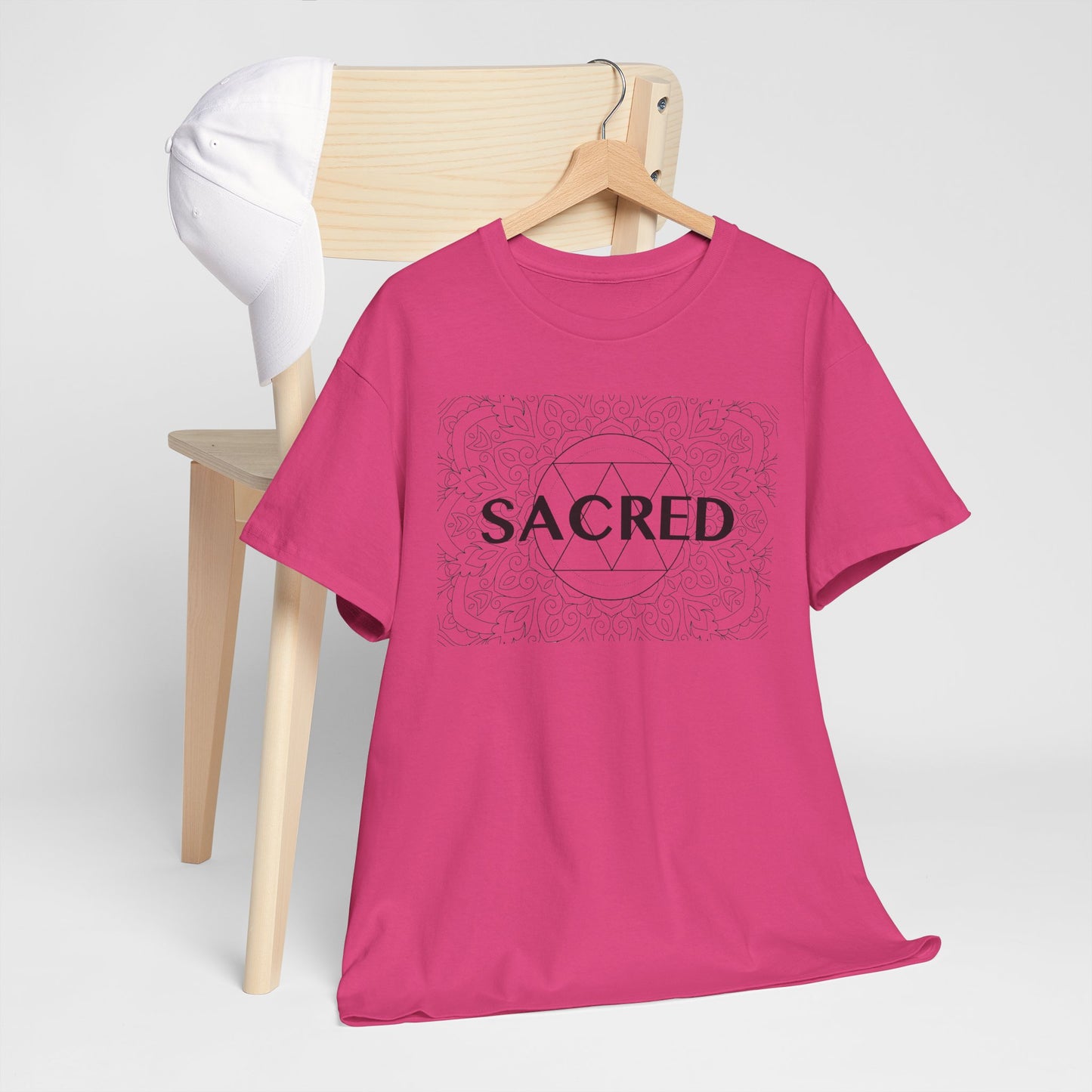 Sacred design Unisex Heavy Cotton Tee - Spiritual Graphic T-Shirt