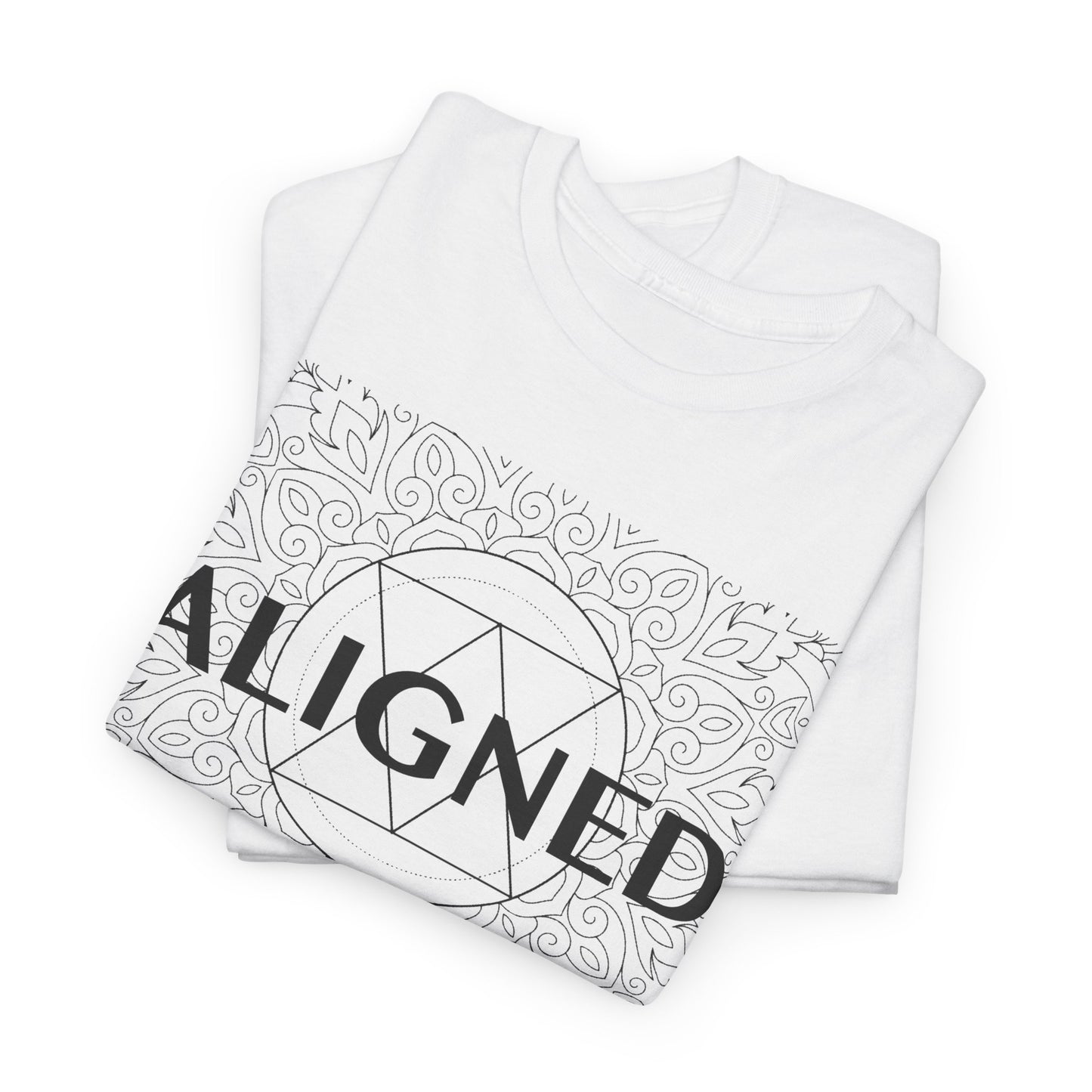 Aligned design Unisex Heavy Cotton Tee - Spiritual Graphic T-Shirt