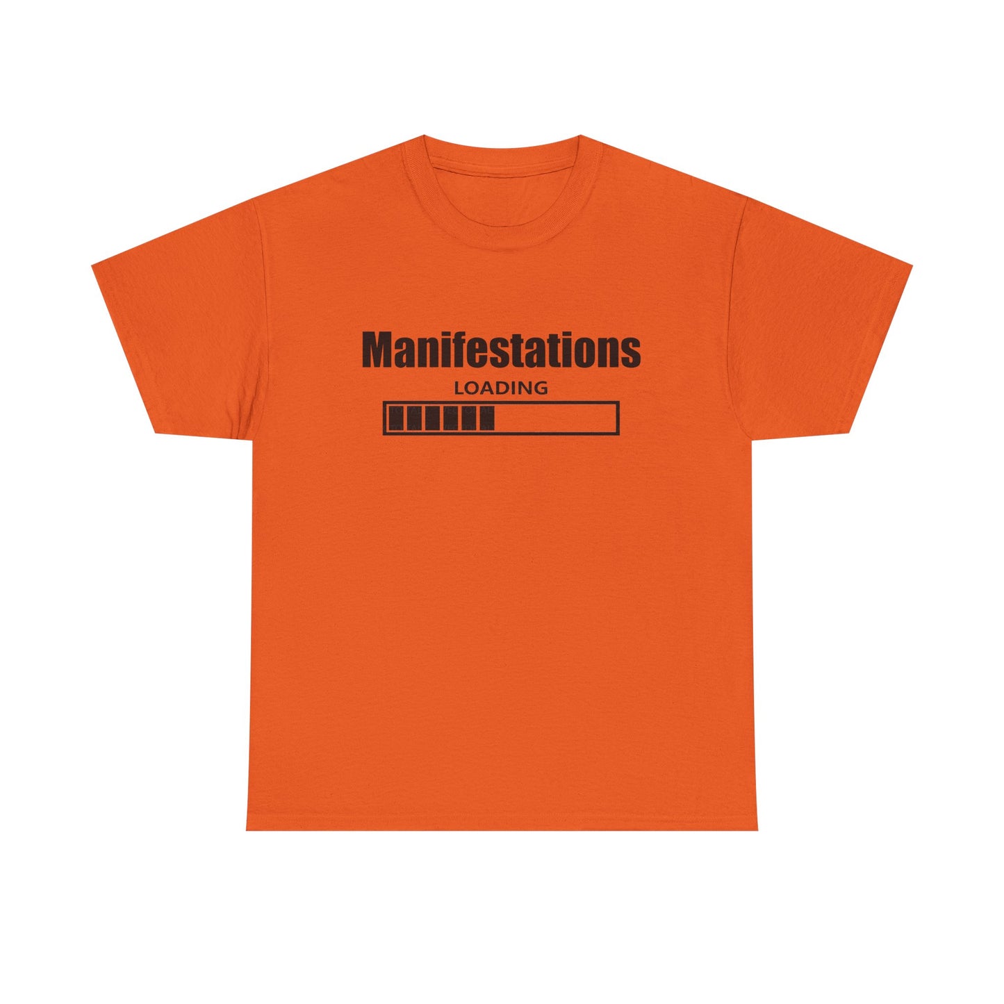 Manifestations Loading Unisex Heavy Cotton Tee - Positive Vibes T-Shirt for Self-Improvement