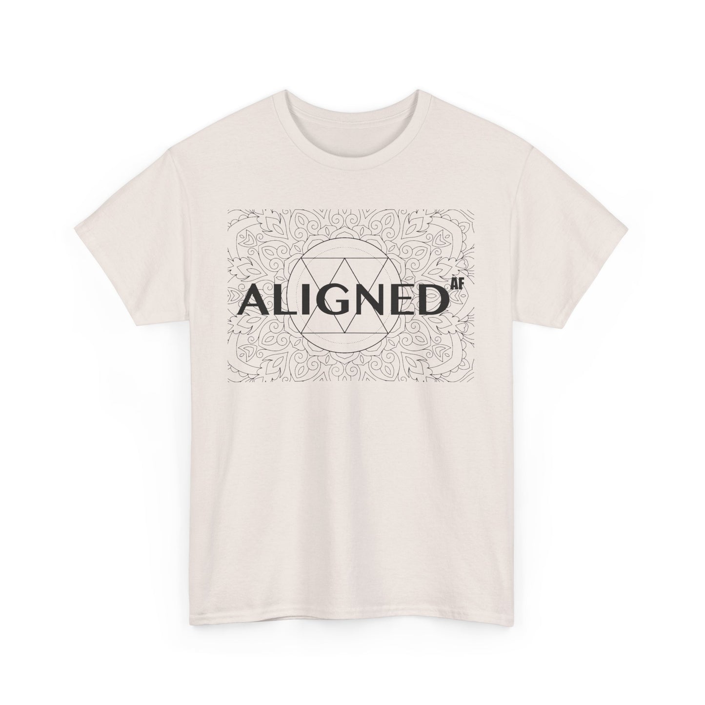 Aligned AF Unisex Heavy Cotton Tee - Spiritual Graphic T-Shirt