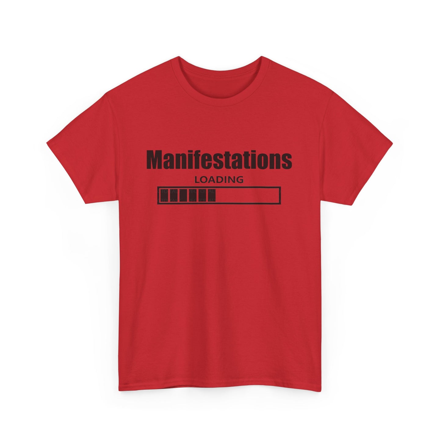 Manifestations Loading Unisex Heavy Cotton Tee - Positive Vibes T-Shirt for Self-Improvement