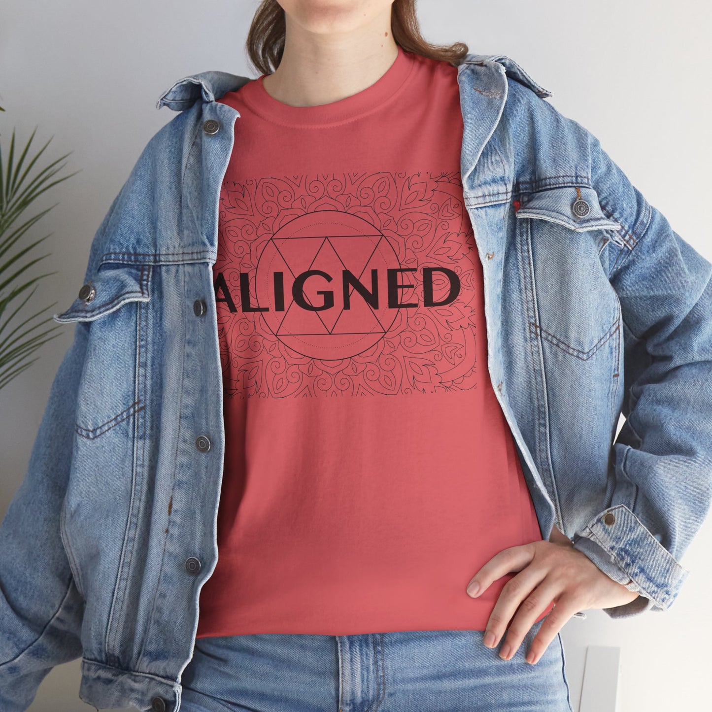 Aligned design Unisex Heavy Cotton Tee - Spiritual Graphic T-Shirt