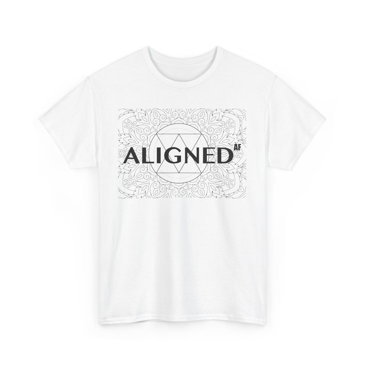 Aligned AF Unisex Heavy Cotton Tee - Spiritual Graphic T-Shirt