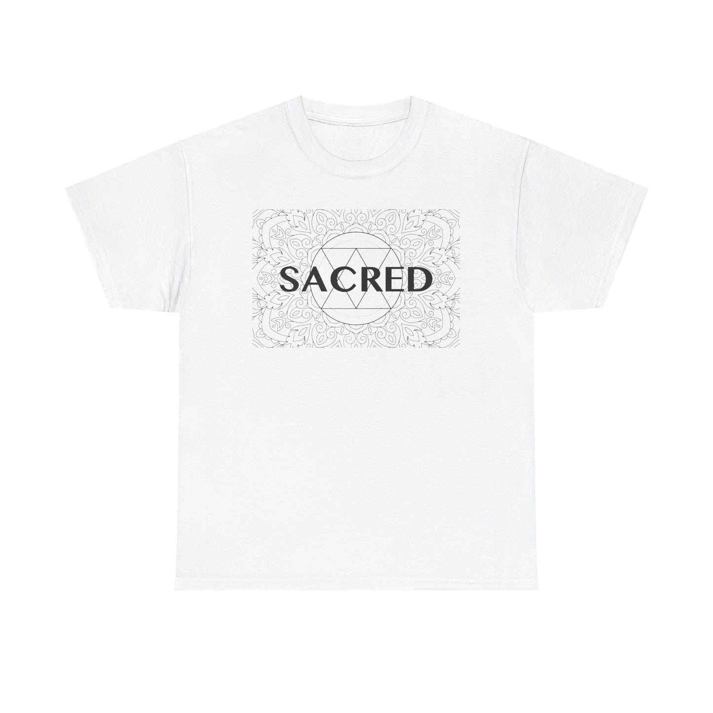 Sacred design Unisex Heavy Cotton Tee - Spiritual Graphic T-Shirt