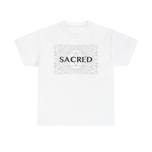 Sacred design Unisex Heavy Cotton Tee - Spiritual Graphic T-Shirt