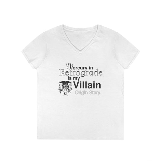 Mercury Retrograde Villain V-Neck T-Shirt for Astrology Lovers