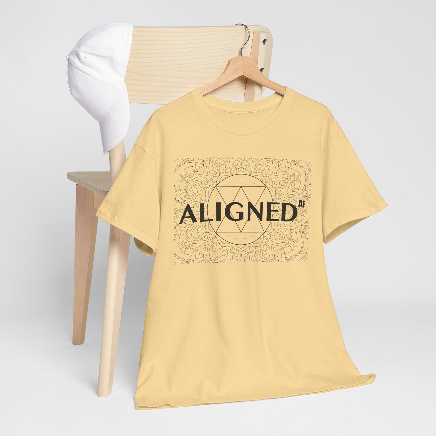 Aligned AF Unisex Heavy Cotton Tee - Spiritual Graphic T-Shirt