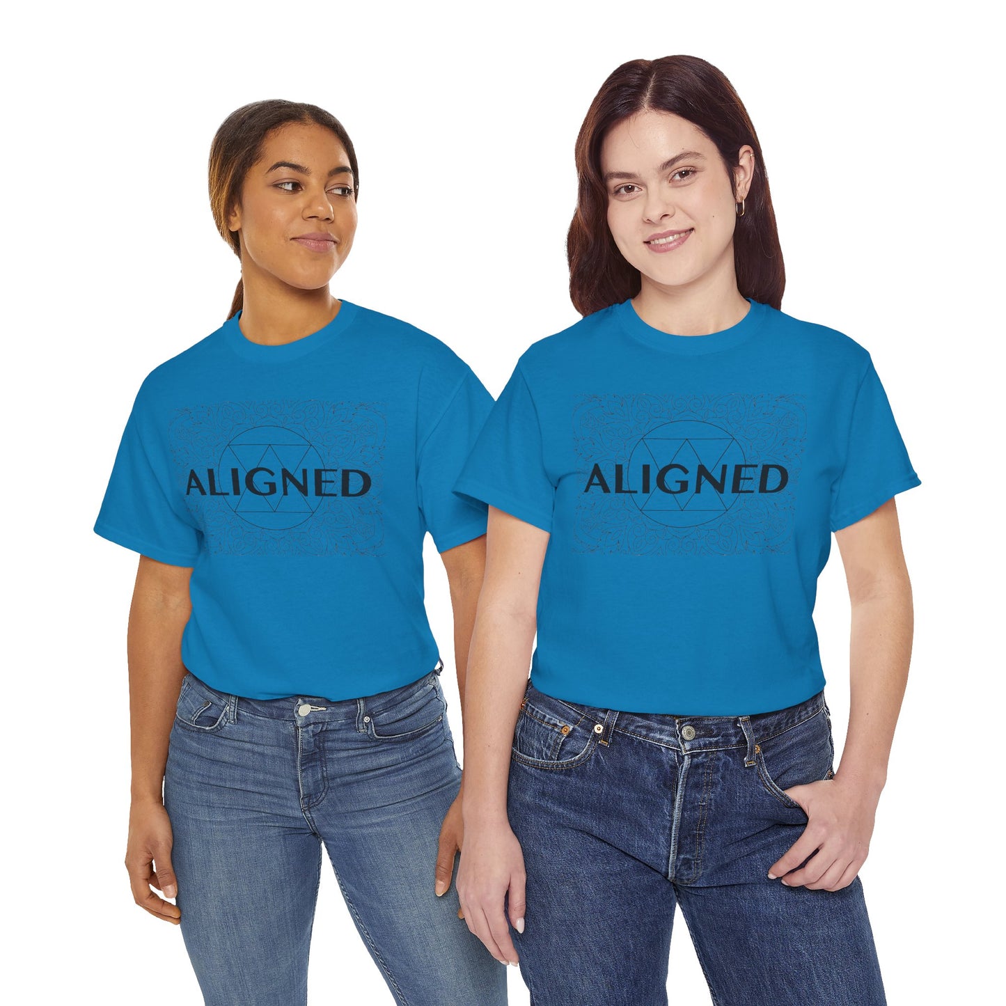 Aligned design Unisex Heavy Cotton Tee - Spiritual Graphic T-Shirt