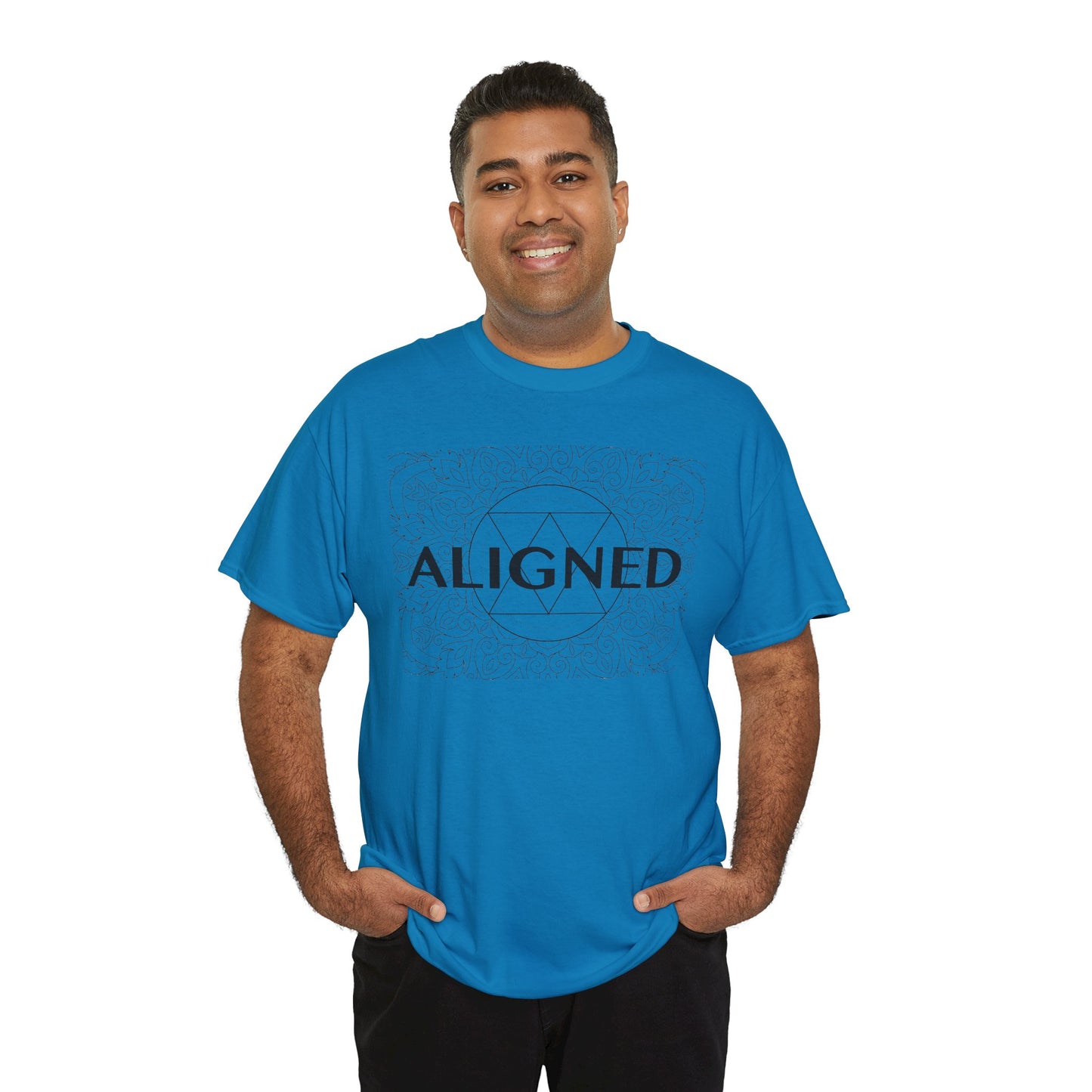 Aligned design Unisex Heavy Cotton Tee - Spiritual Graphic T-Shirt